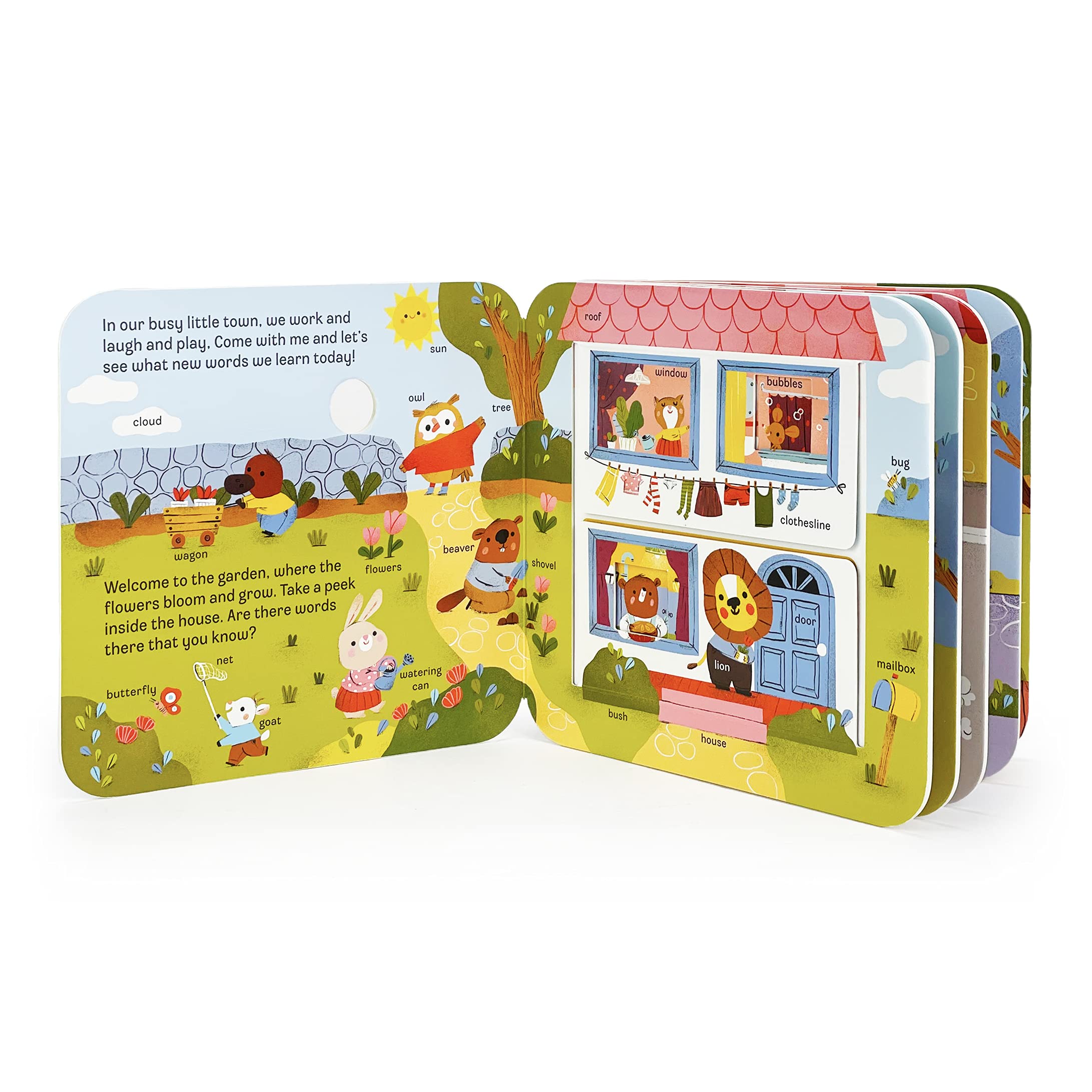 Peek-a-Flap Words Lift-a-Flap Board Book for Curious Minds and Little Learners; Ages 1-5 used book depot