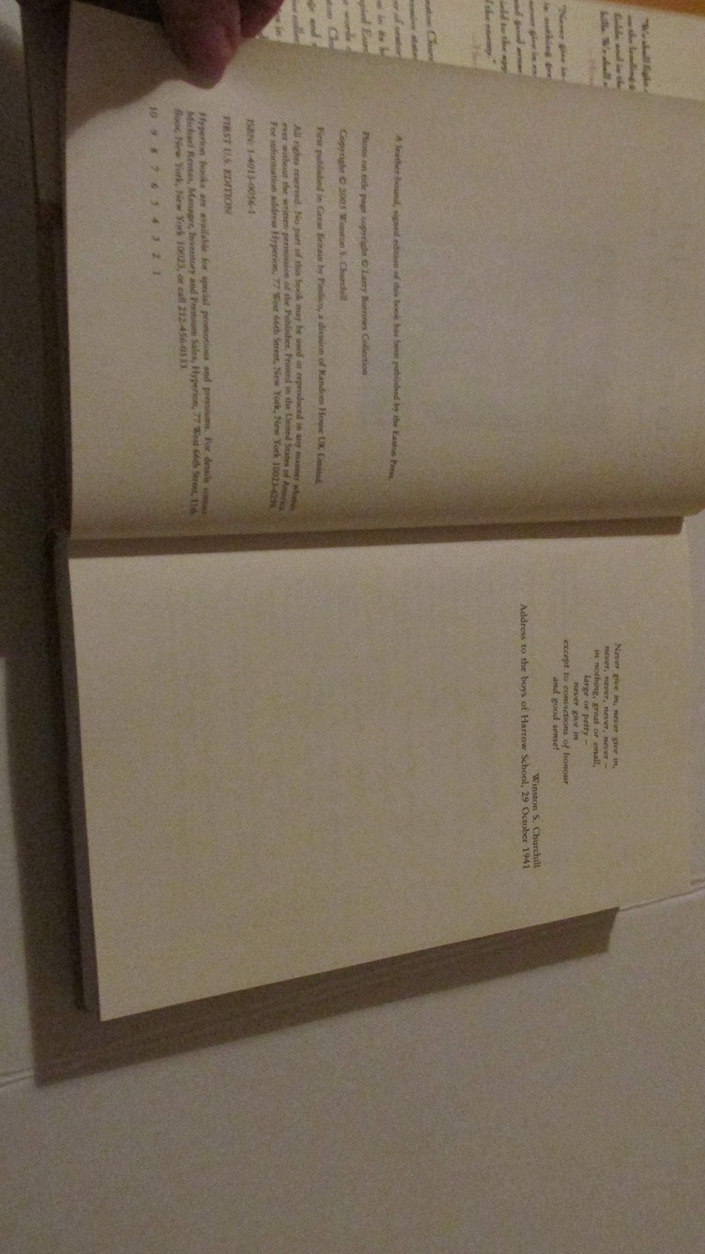 Never Give In!: The Best of Winston Churchill's Speeches used book depot