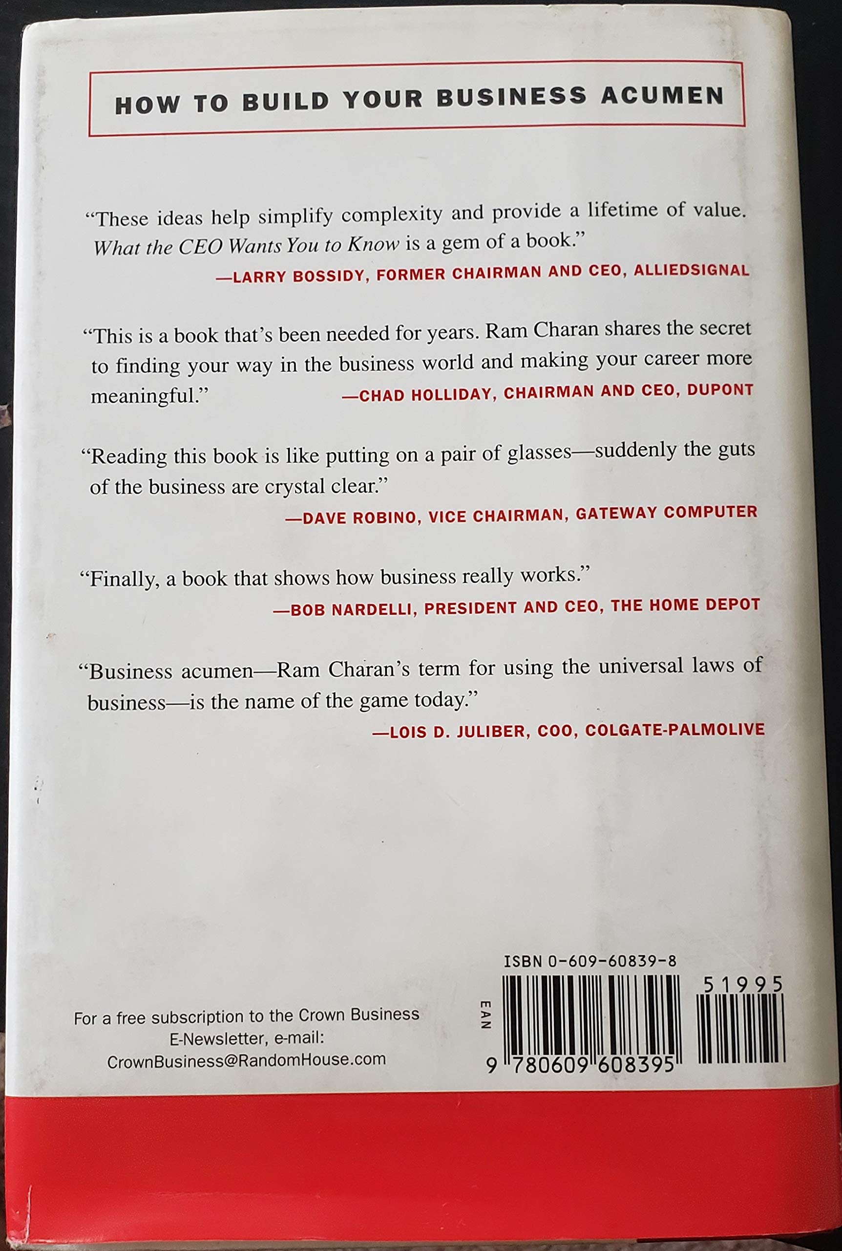 What the CEO Wants You to Know : How Your Company Really Works used book depot