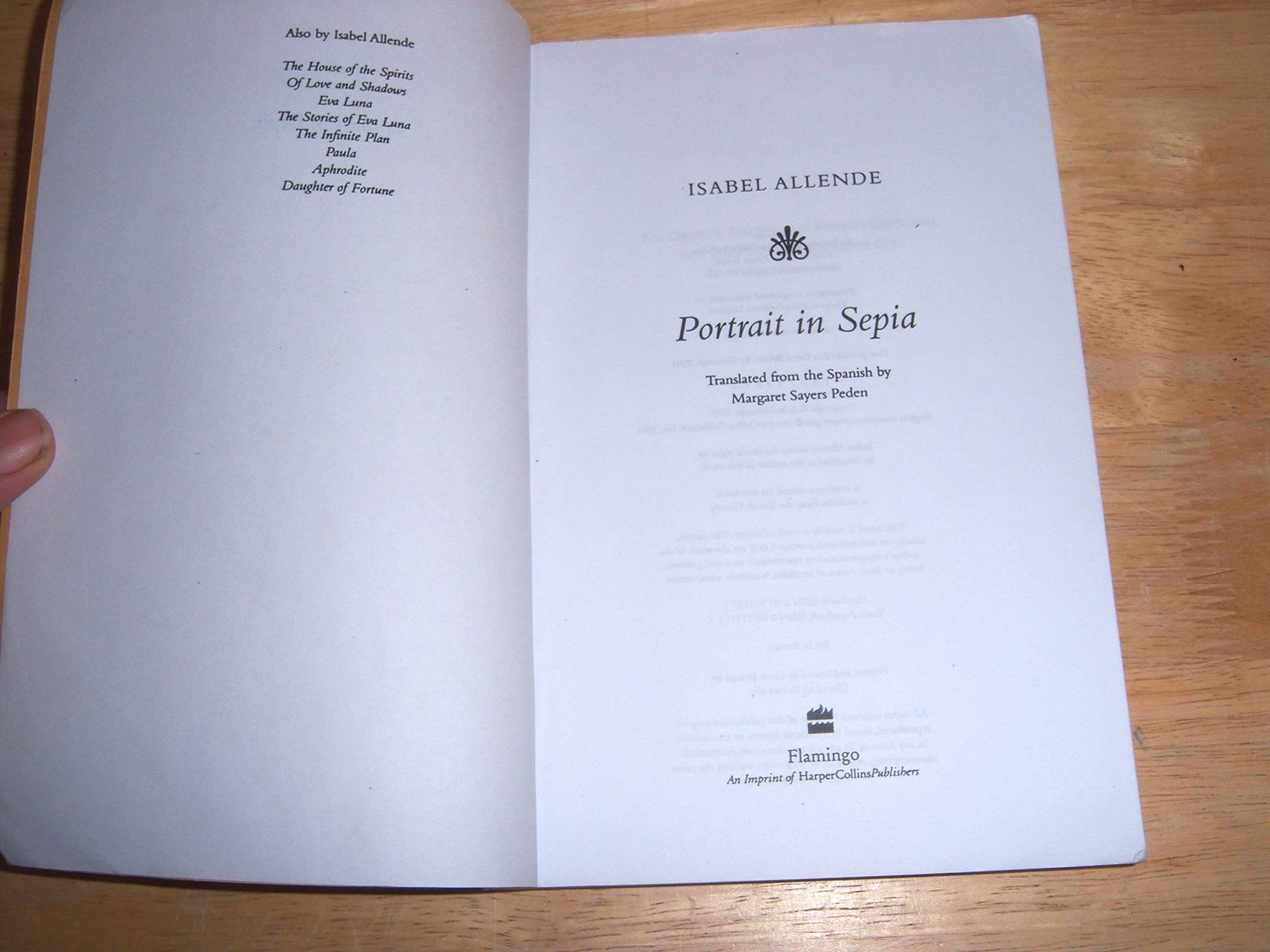 Portrait in Sepia: A Novel used book depot
