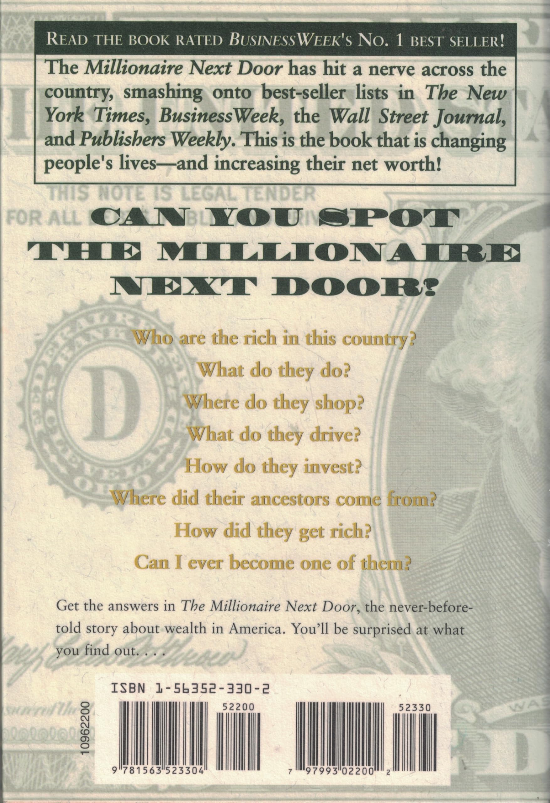 The Millionaire Next Door: The Surprising Secrets of America's Wealthy