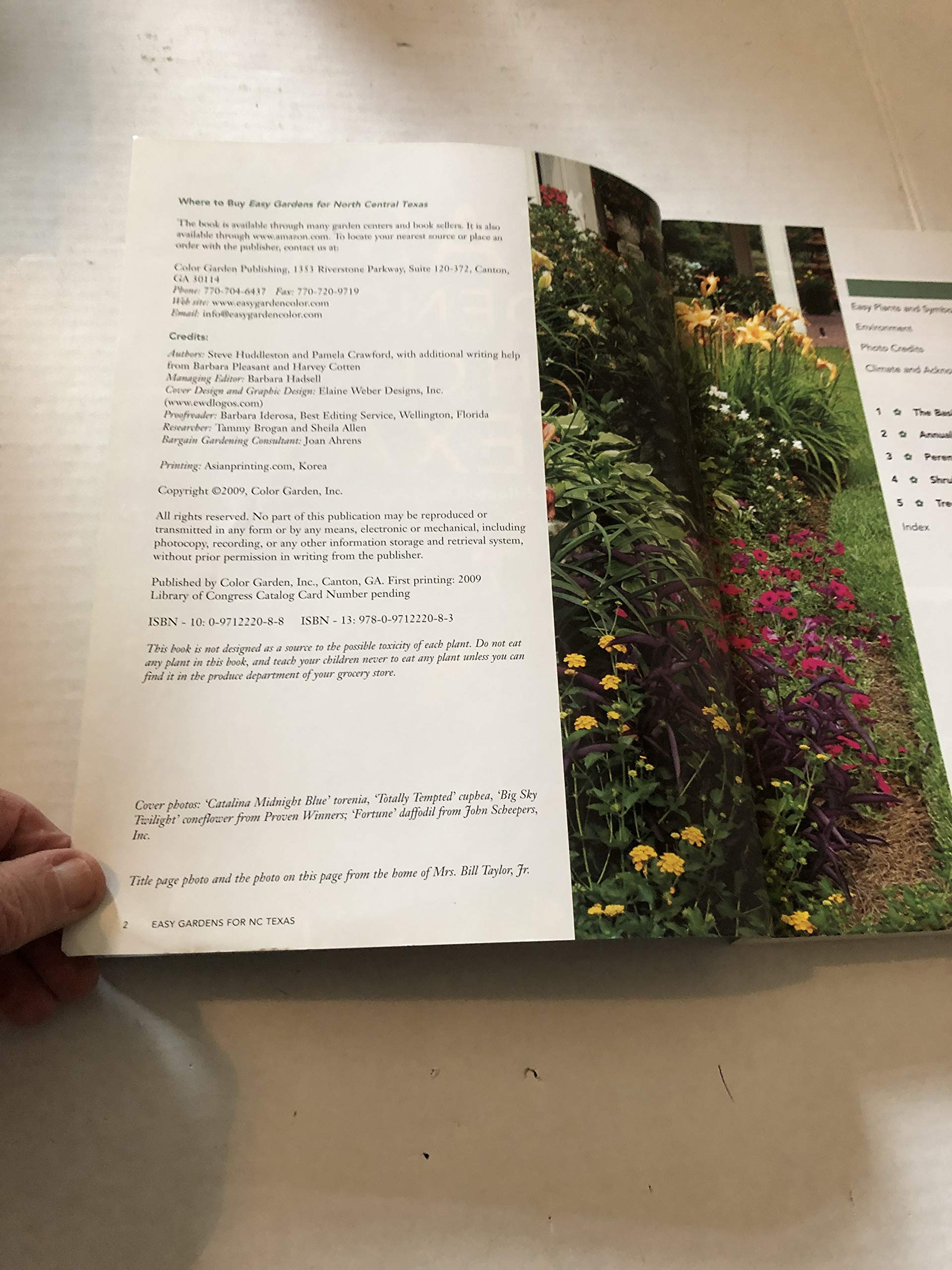 Easy Gardens for North Central Texas used book depot