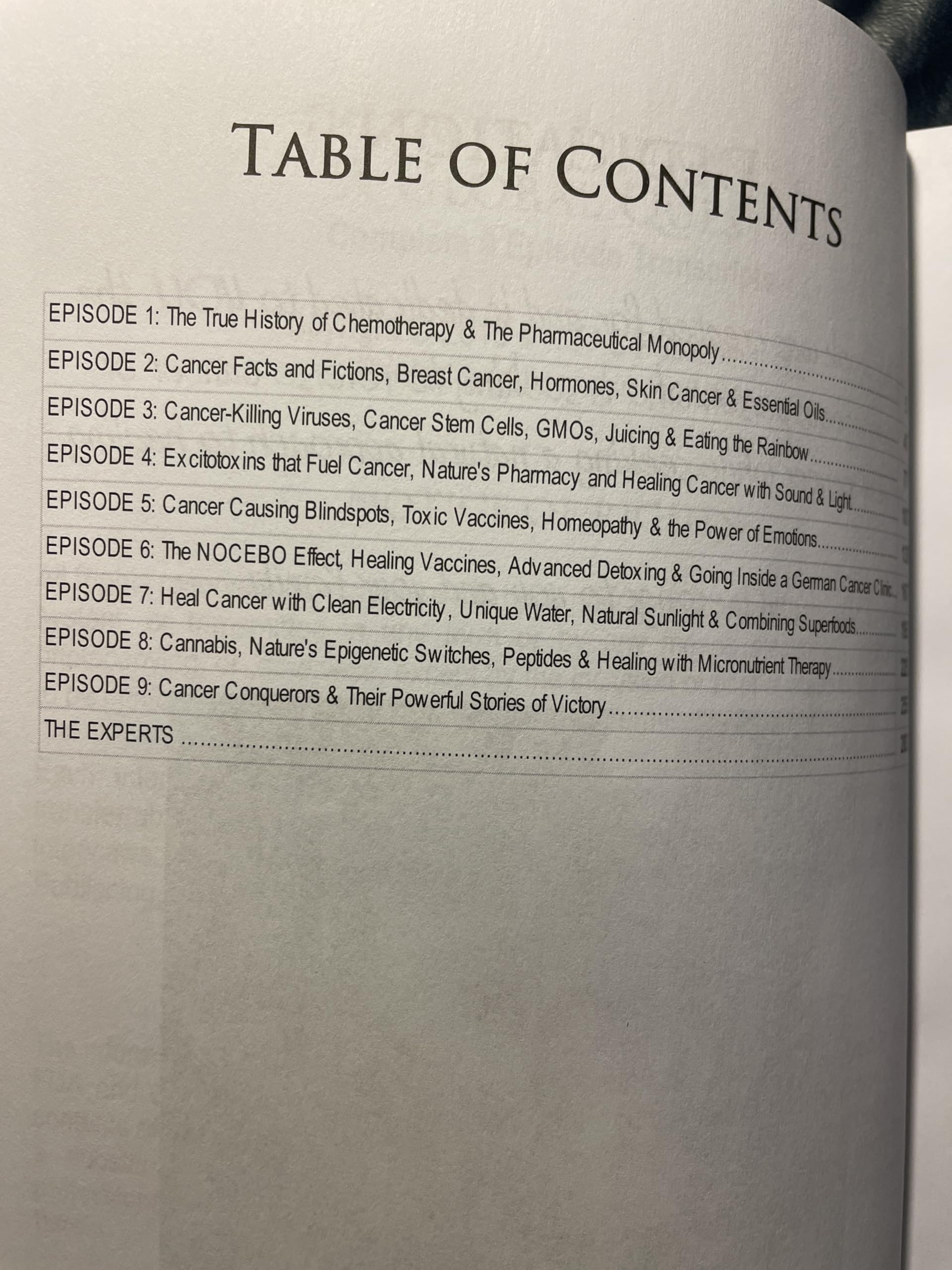 The Truth About Cancer A Global Quest 9 Episodes Complete Transcripts used book depot