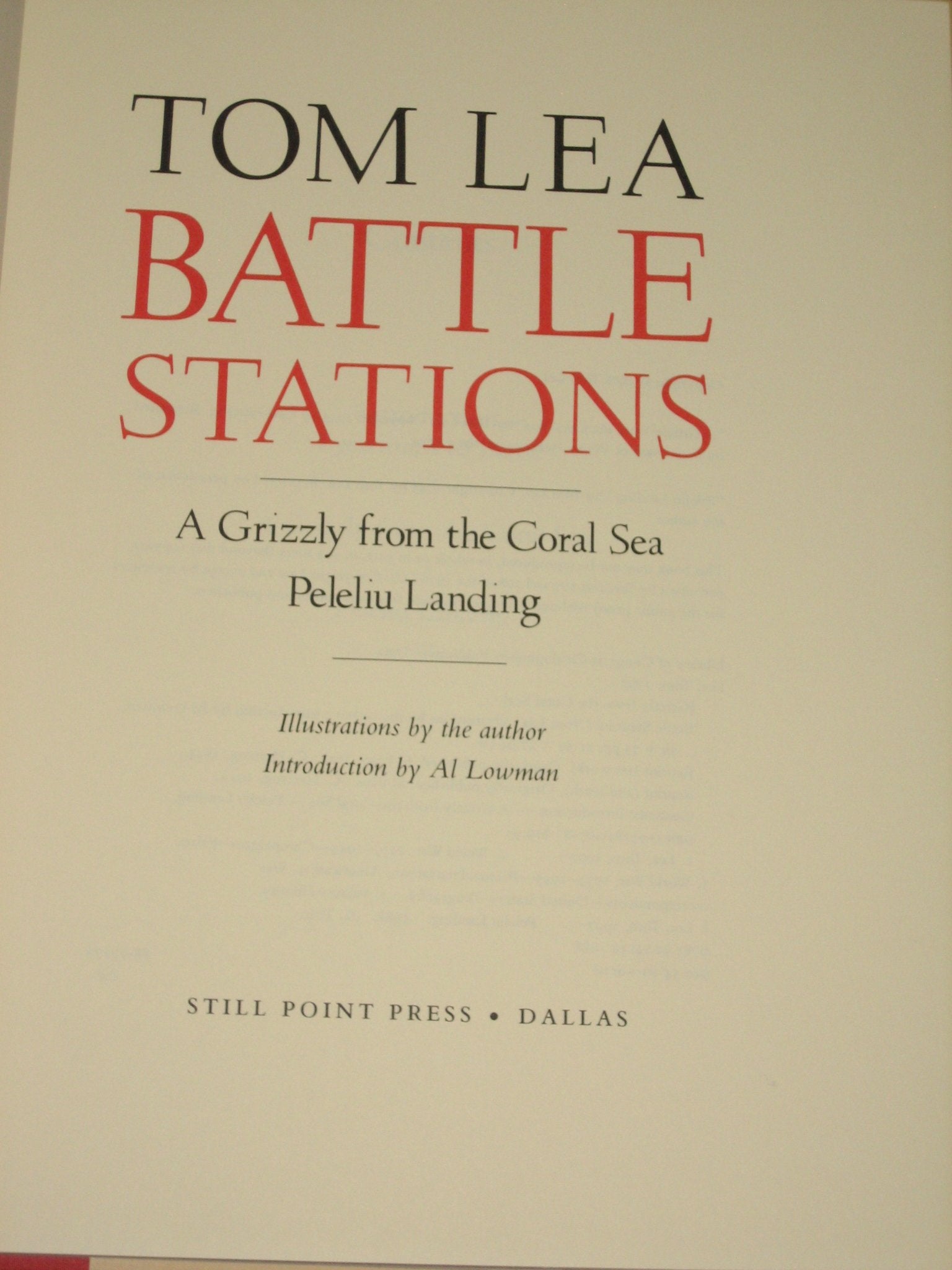 Battle Stations: A Grizzly from the Coral Sea, Peleliu Landing used book depot