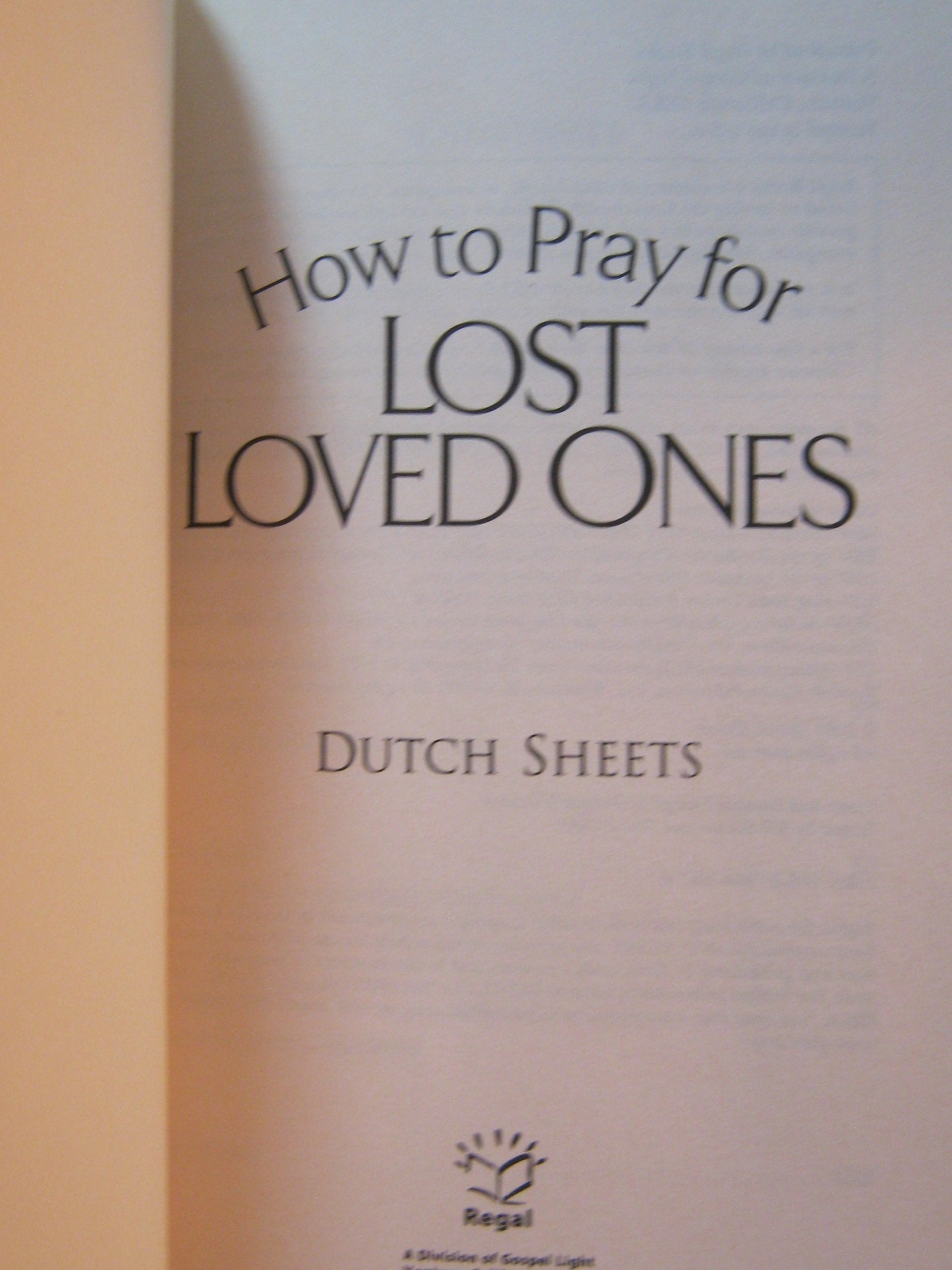 How to Pray for Lost Loved Ones (Life Points Series) used book depot
