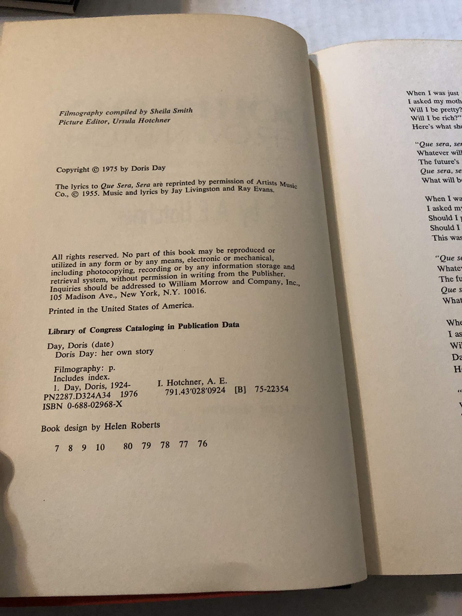 Doris Day: Her Own Story used book depot
