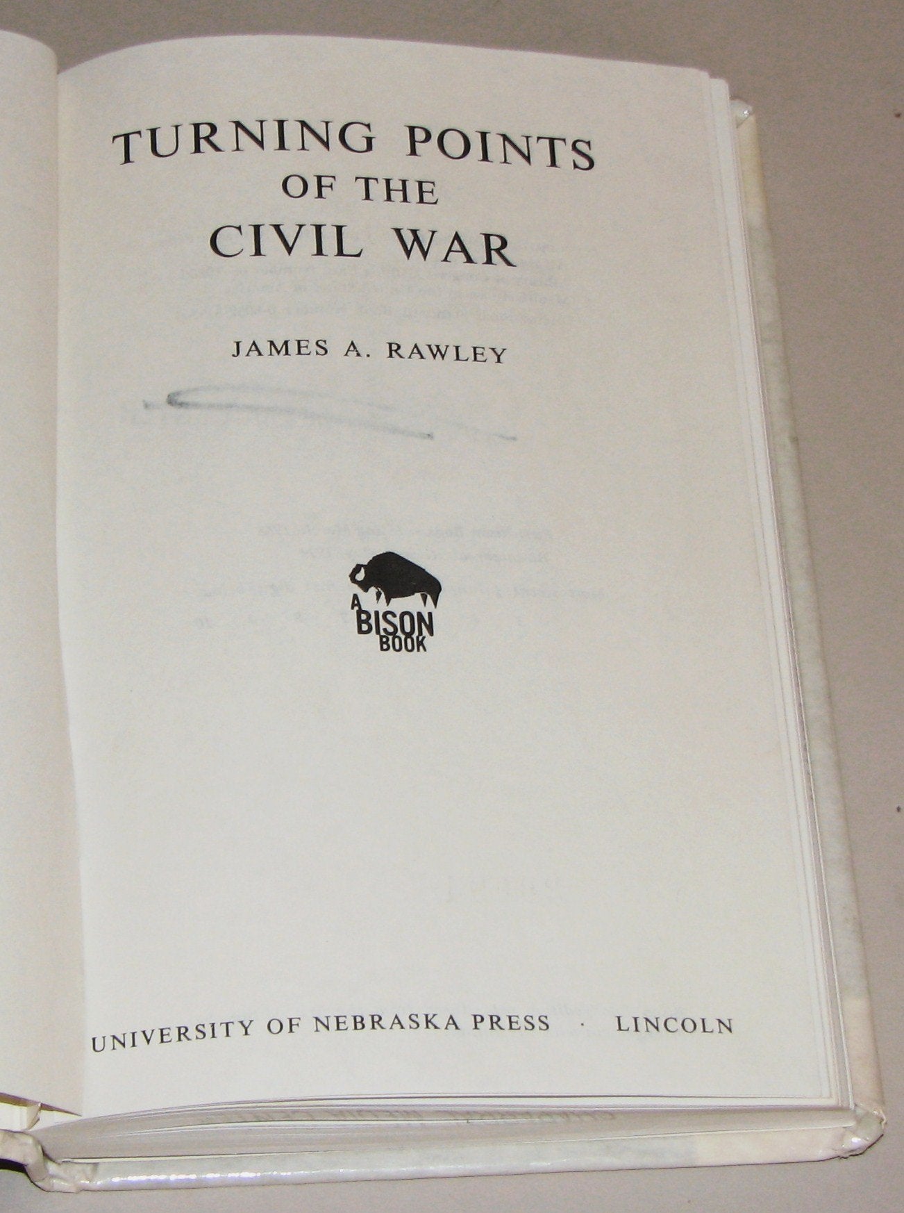 Turning Points of the Civil War used book depot