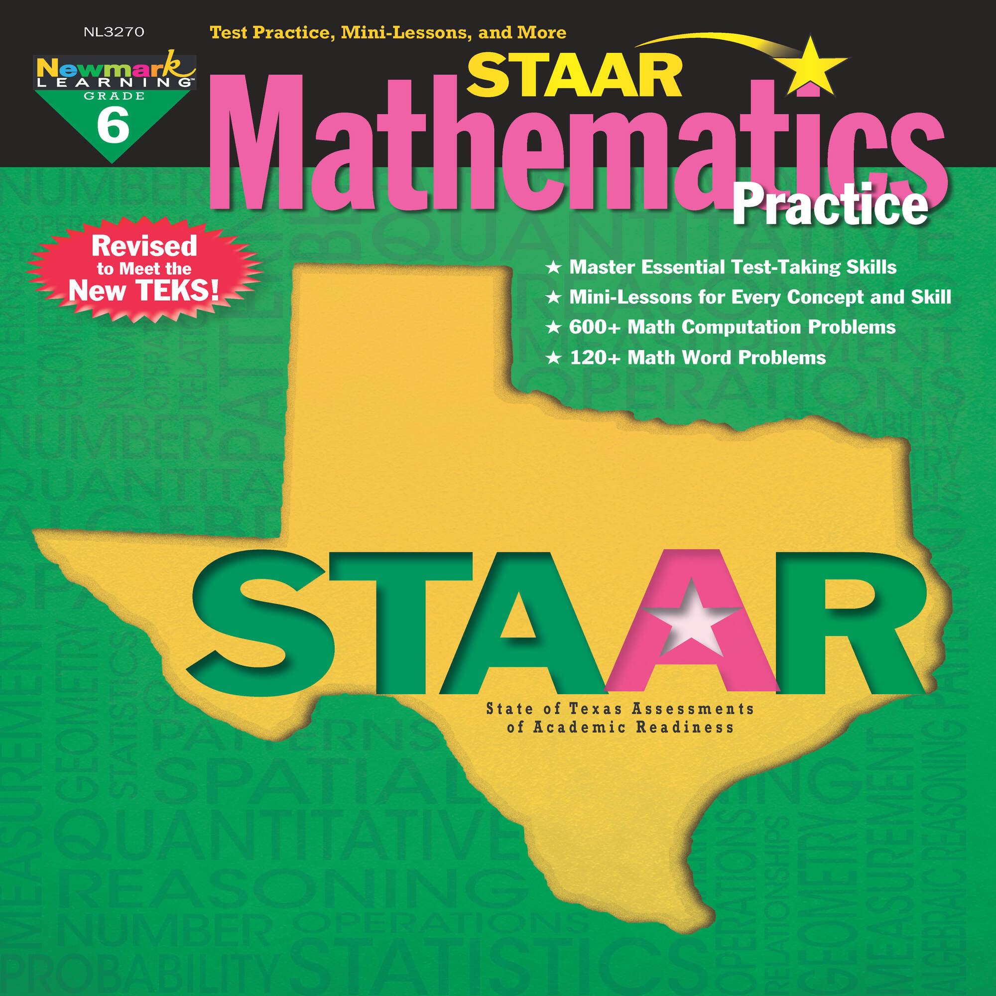 STAAR Mathematics Practice I For Children in Grade 6 I All-Inclusive Workbook for STAAR Prep I Mini-Lessons, Practice Pages, Assessments, & Practice Tests used book depot
