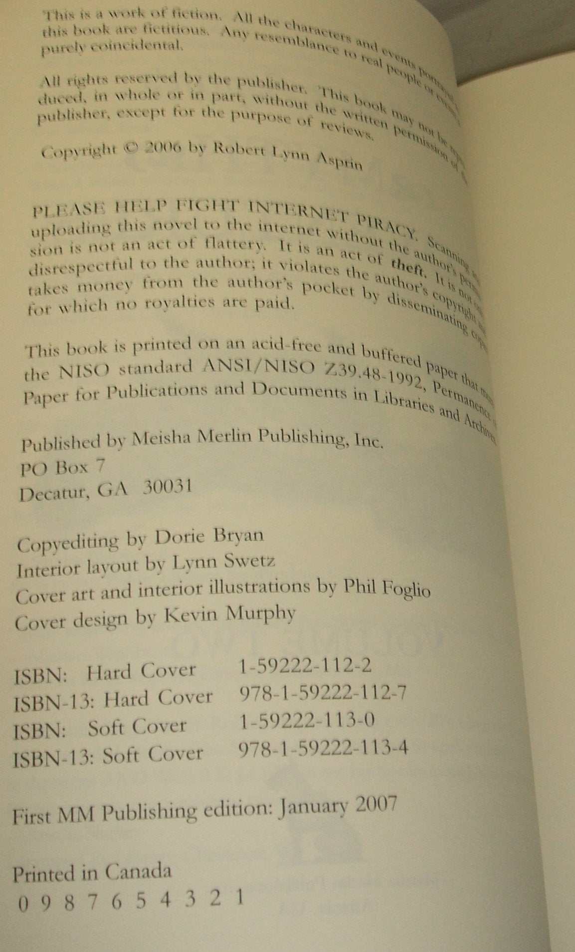 Robert Asprin's Myth Adventures 2 used book depot