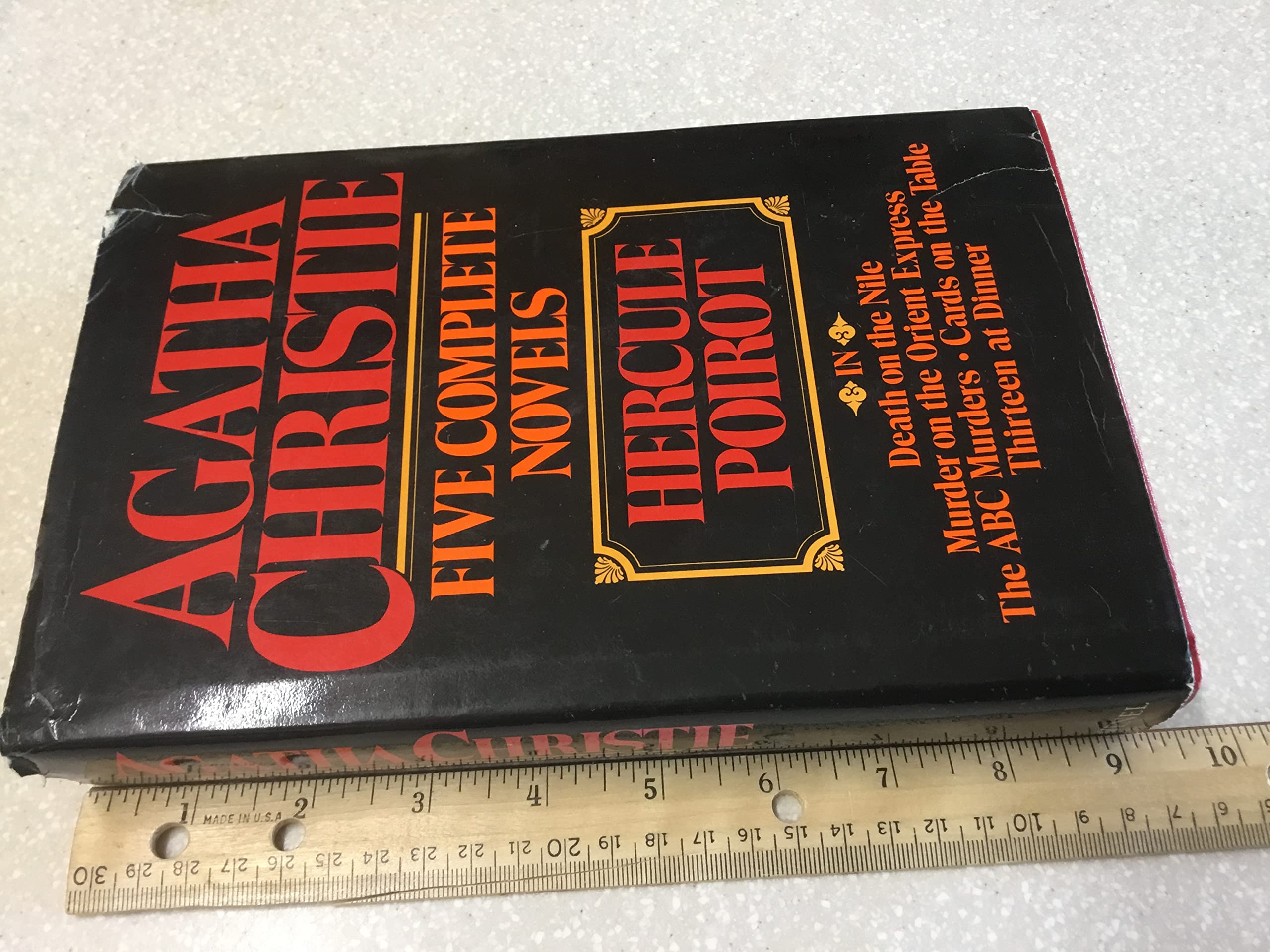 Five Complete Hercule Poirot Novels: Thirteen at Dinner / Murder on the Orient express / The ABC Murders / Cards on the Table / Death on the Nile used book depot
