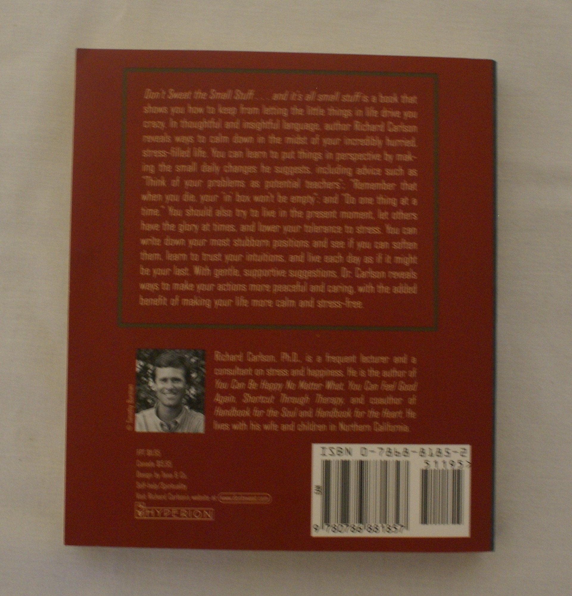Don't Sweat the Small Stuff--and It's All Small Stuff. Simple Ways to Keep the Little Things from Taking Over Your Life used book depot