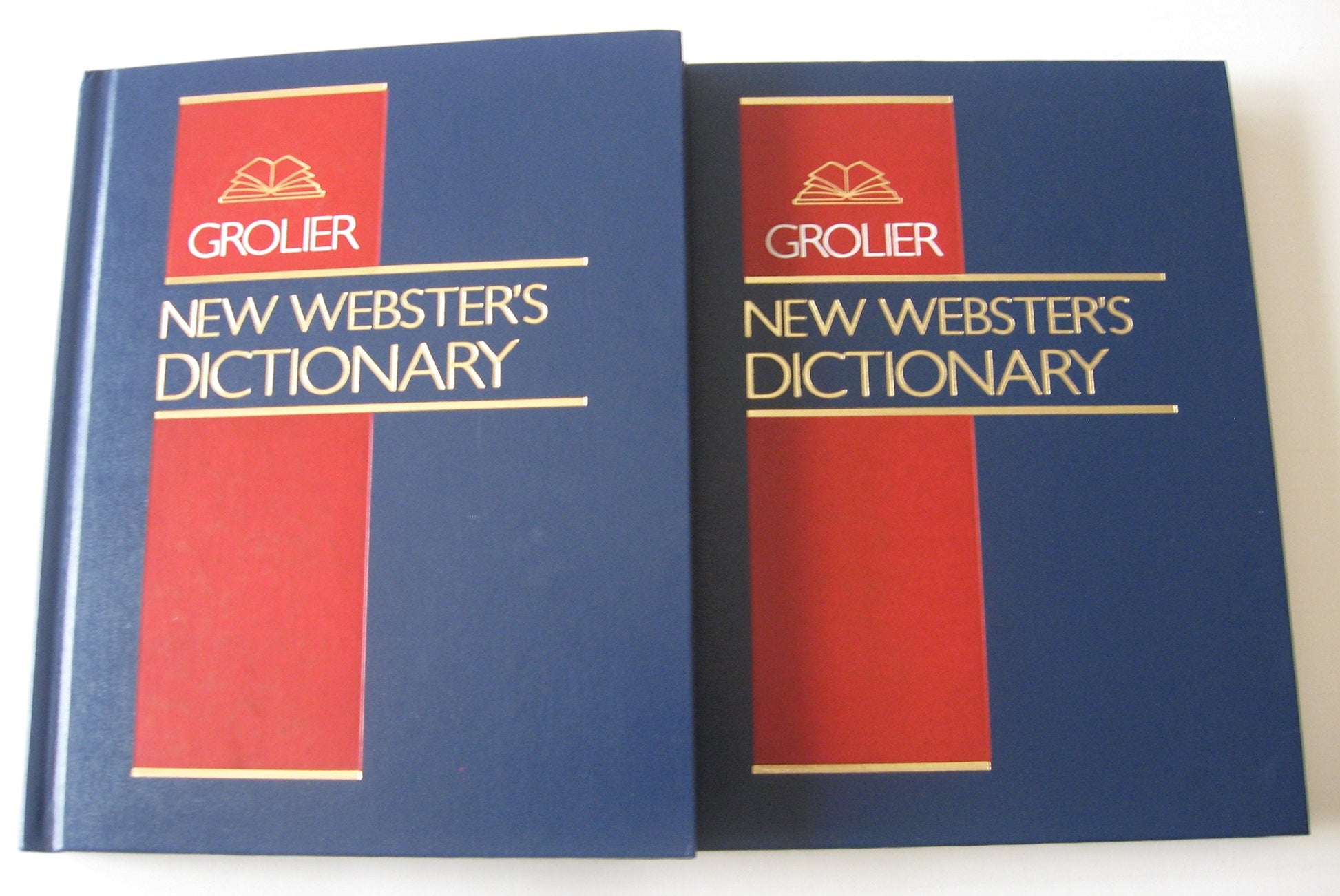 Grolier New Webster's Dictionary -- 1992 -- 2 Volume Set used book depot