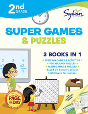 Second Grade Super Games & Puzzles (Sylvan Super Workbooks) (Language Arts Super Workbooks)
