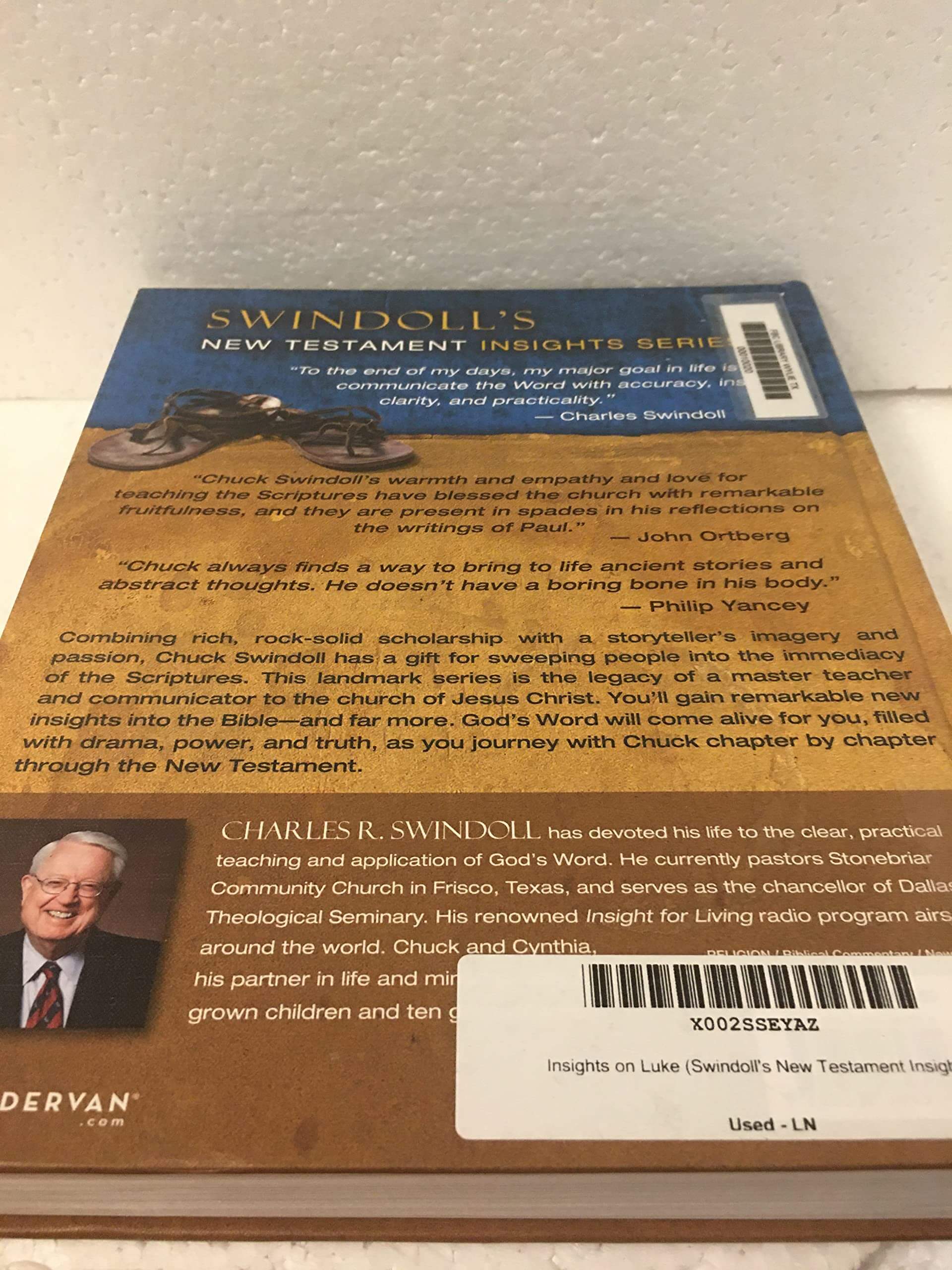 Insights on Luke (Swindoll's New Testament Insights) used book depot