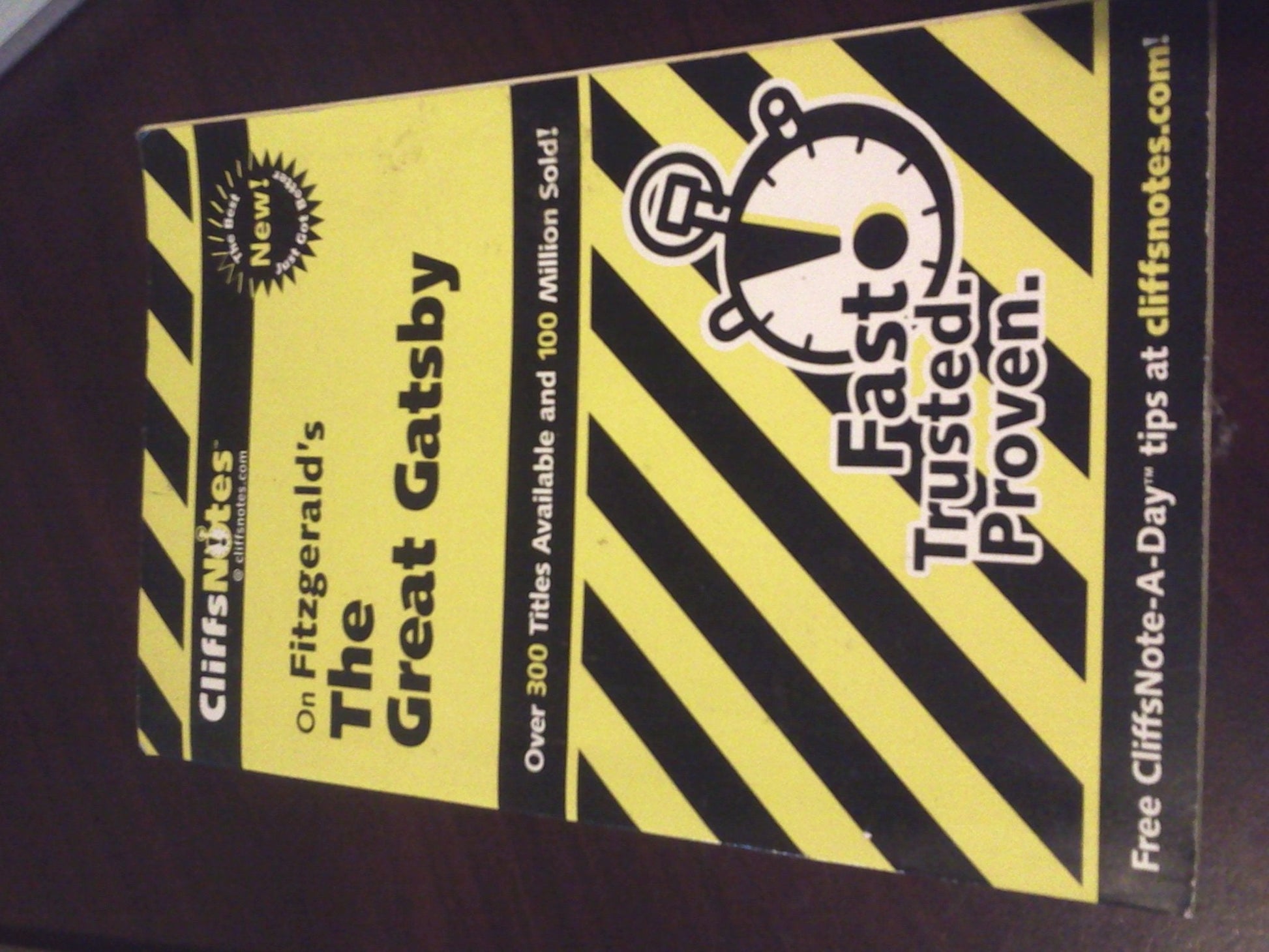CliffsNotes on Fitzgerald's The Great Gatsby (Cliffsnotes Literature Guides) used book depot