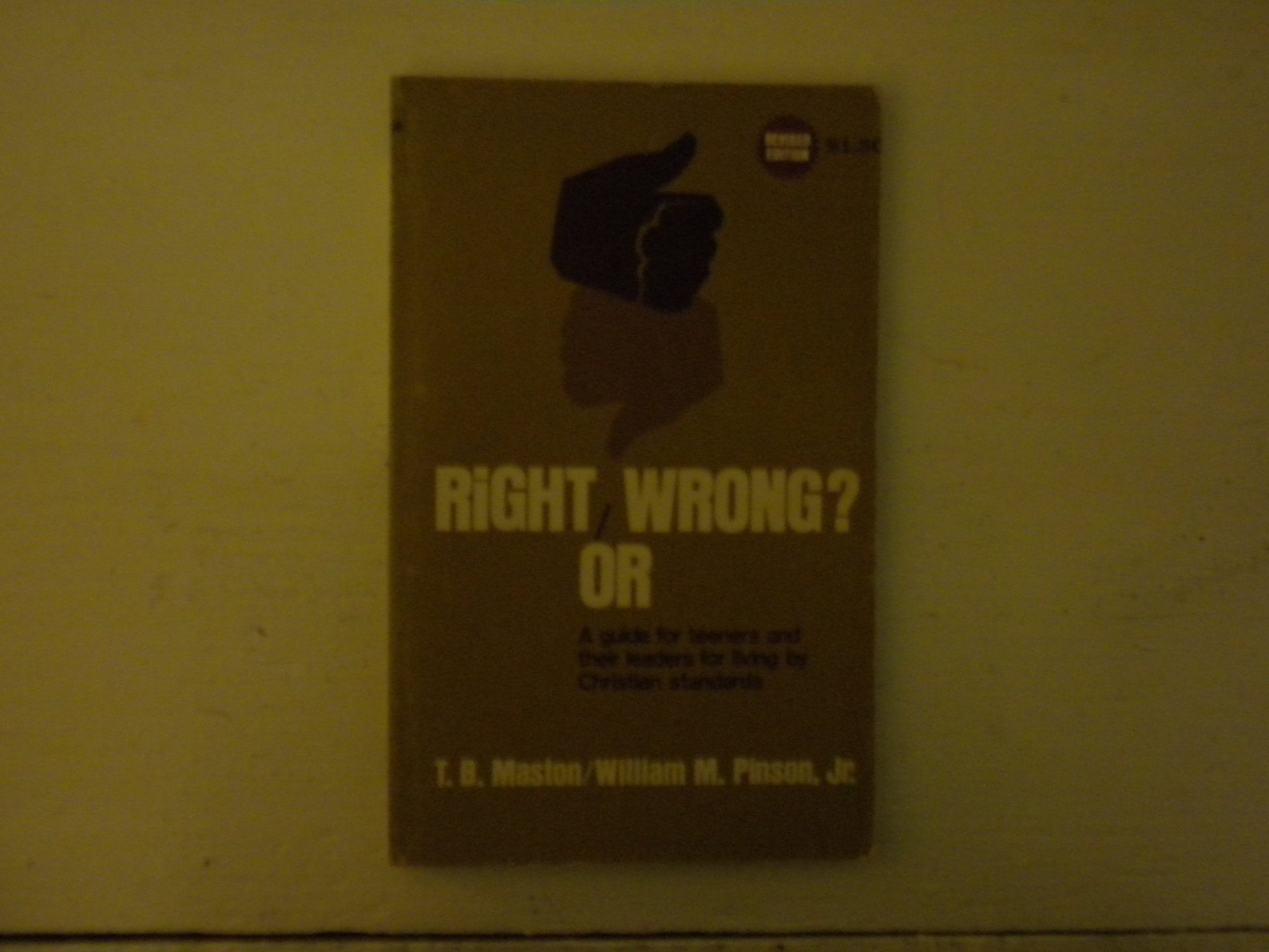 Right Or Wrong? used book depot