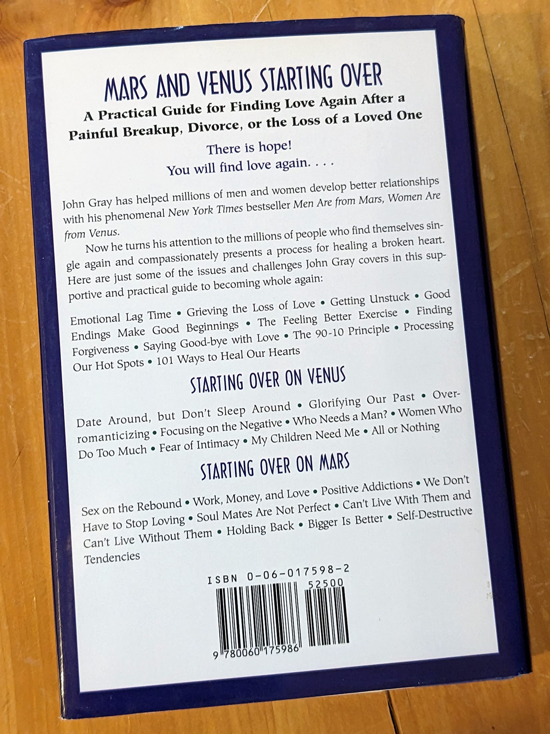 Mars and Venus Starting Over: A Practical Guide for Finding Love Again after a Painful Breakup, Divorce, or the Loss of a Loved One used book depot