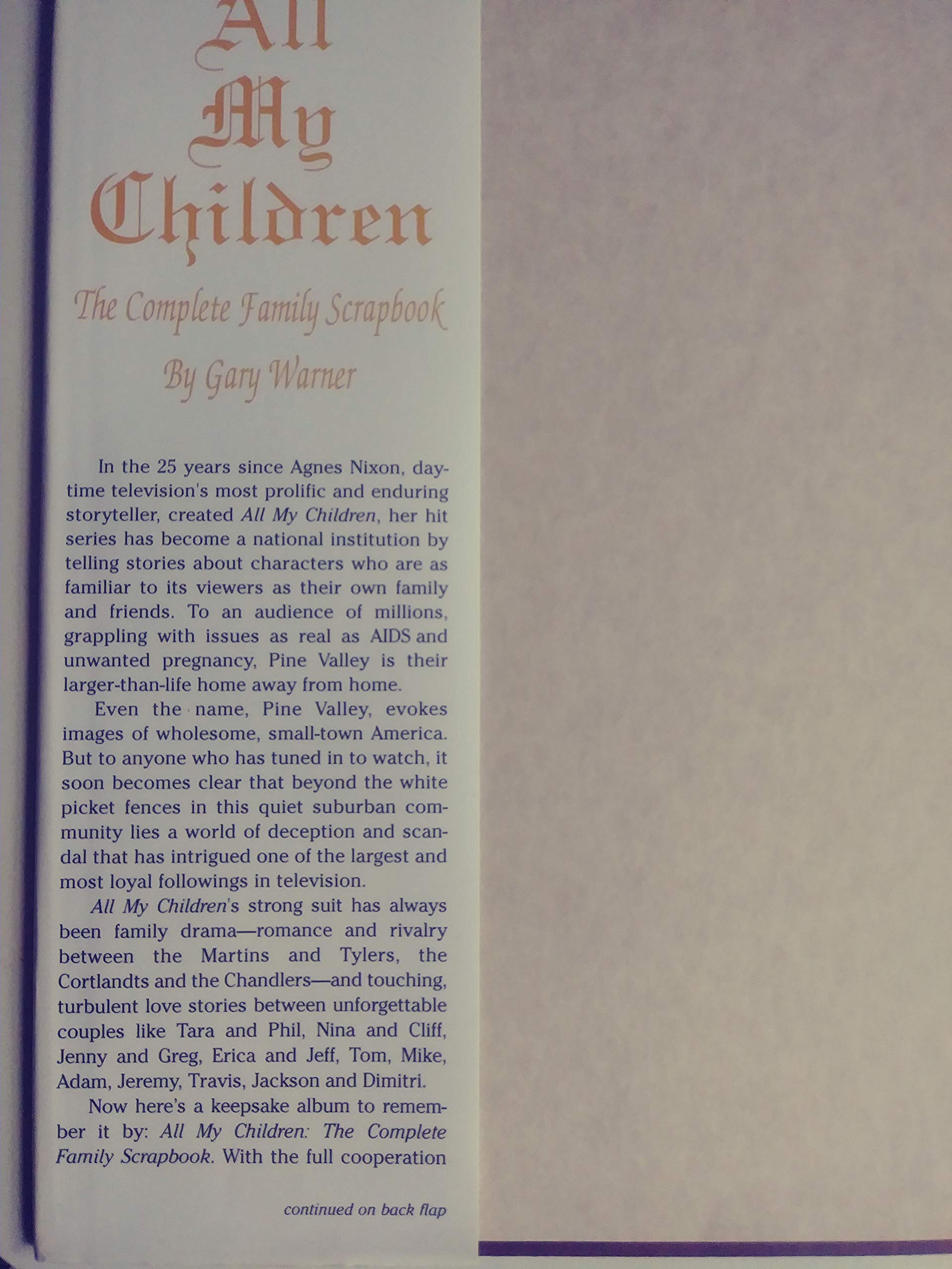 All My Children: The Complete Family Scrapbook used book depot