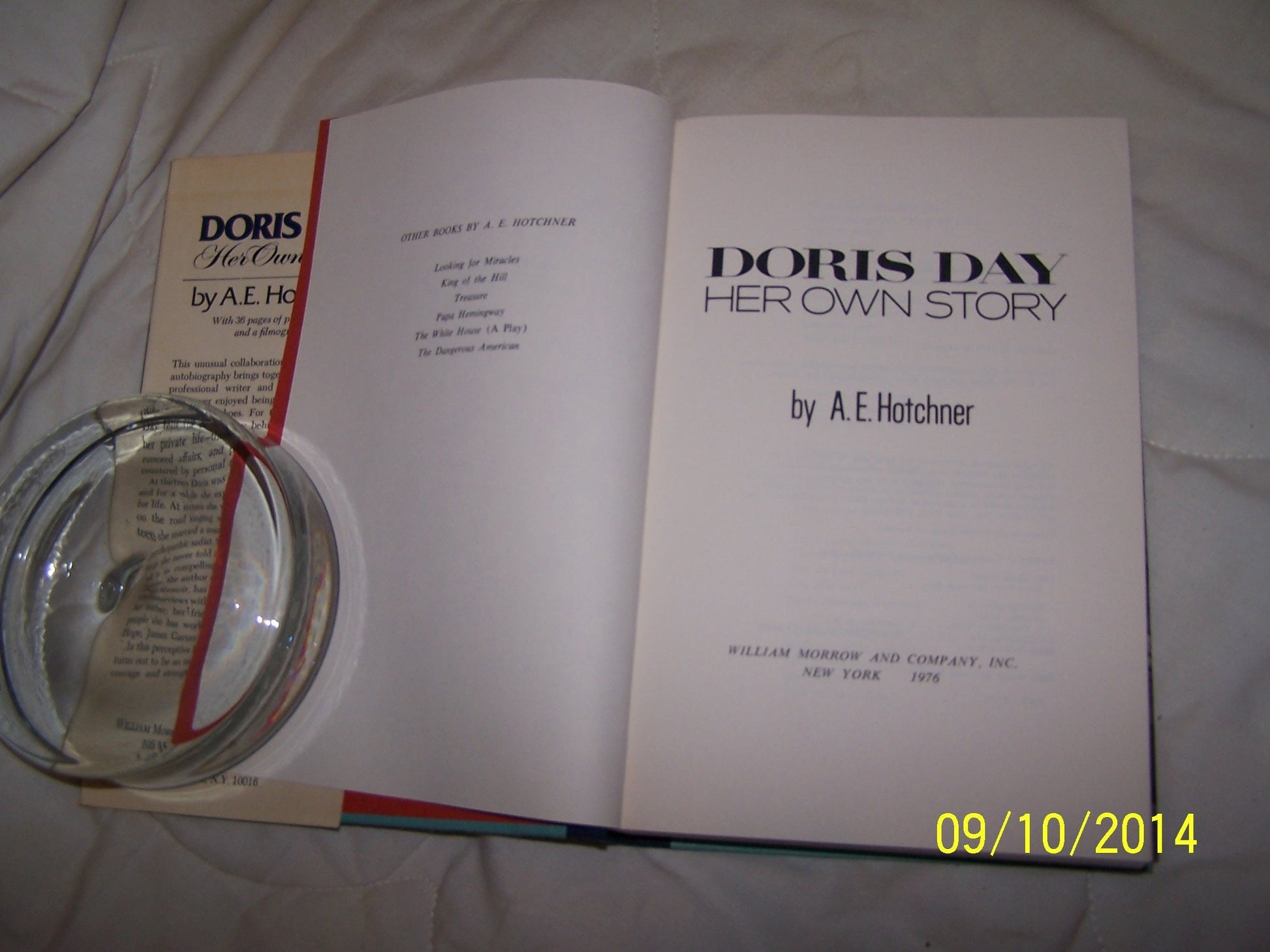 Doris Day: Her Own Story (SIGNED by Ms. Day) used book depot