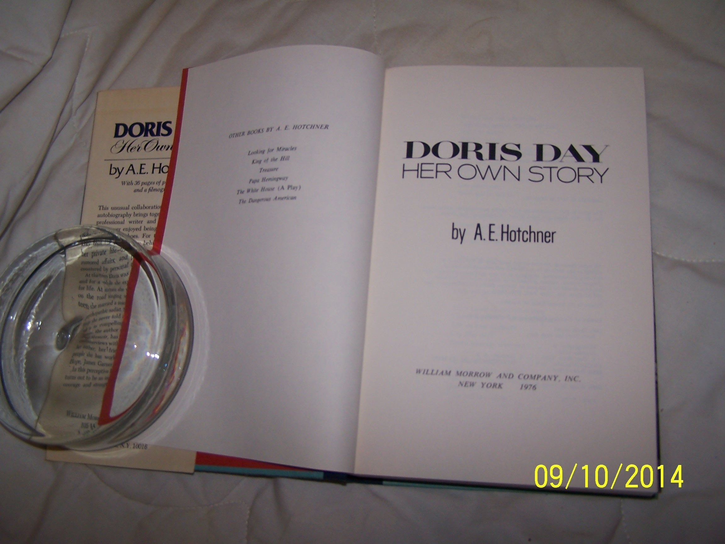 Doris Day: Her Own Story (SIGNED by Ms. Day) used book depot