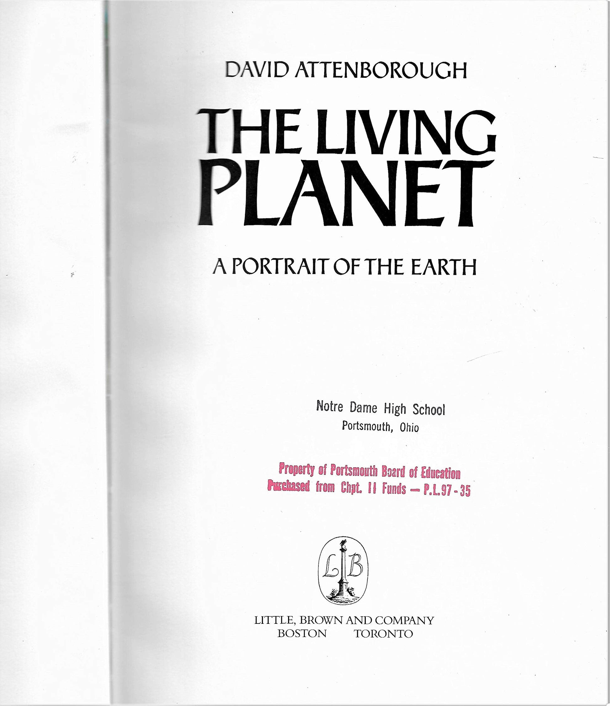 The Living Planet: A Portrait of the Earth used book depot
