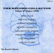 The Record Collector. Volume 43 Singers (1998) used book depot