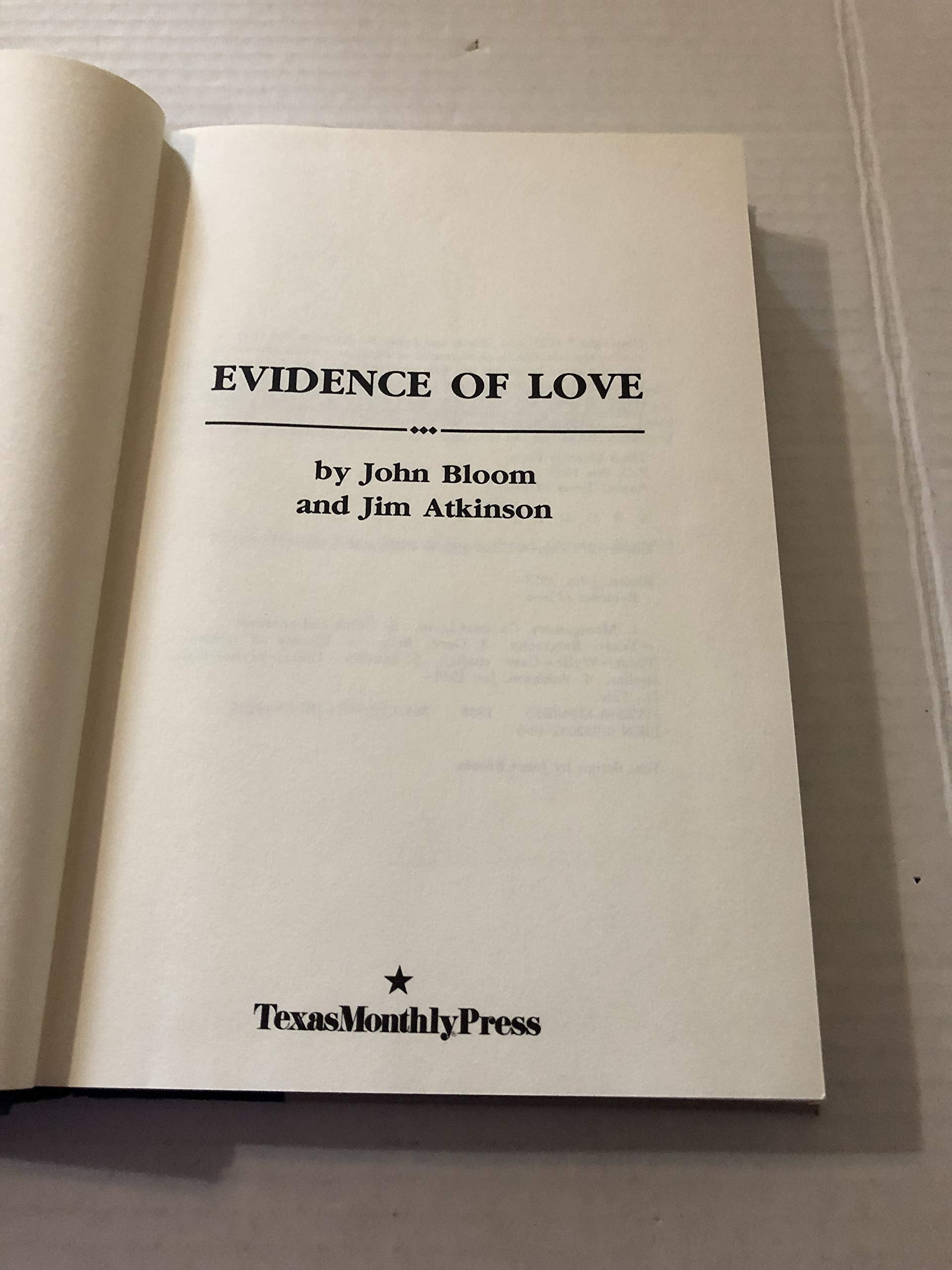 Evidence of Love: A True Story of Passion and Death in the Suburbs used book depot
