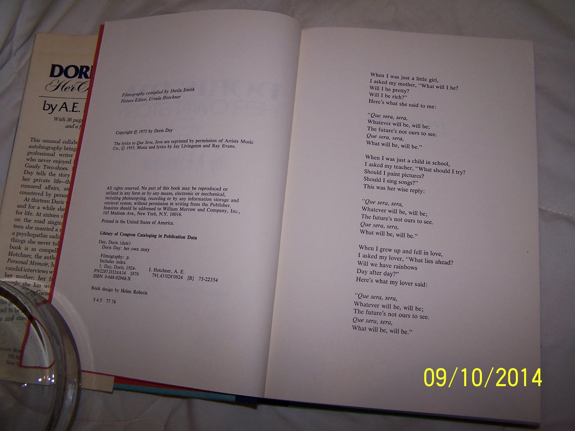 Doris Day: Her Own Story (SIGNED by Ms. Day) used book depot