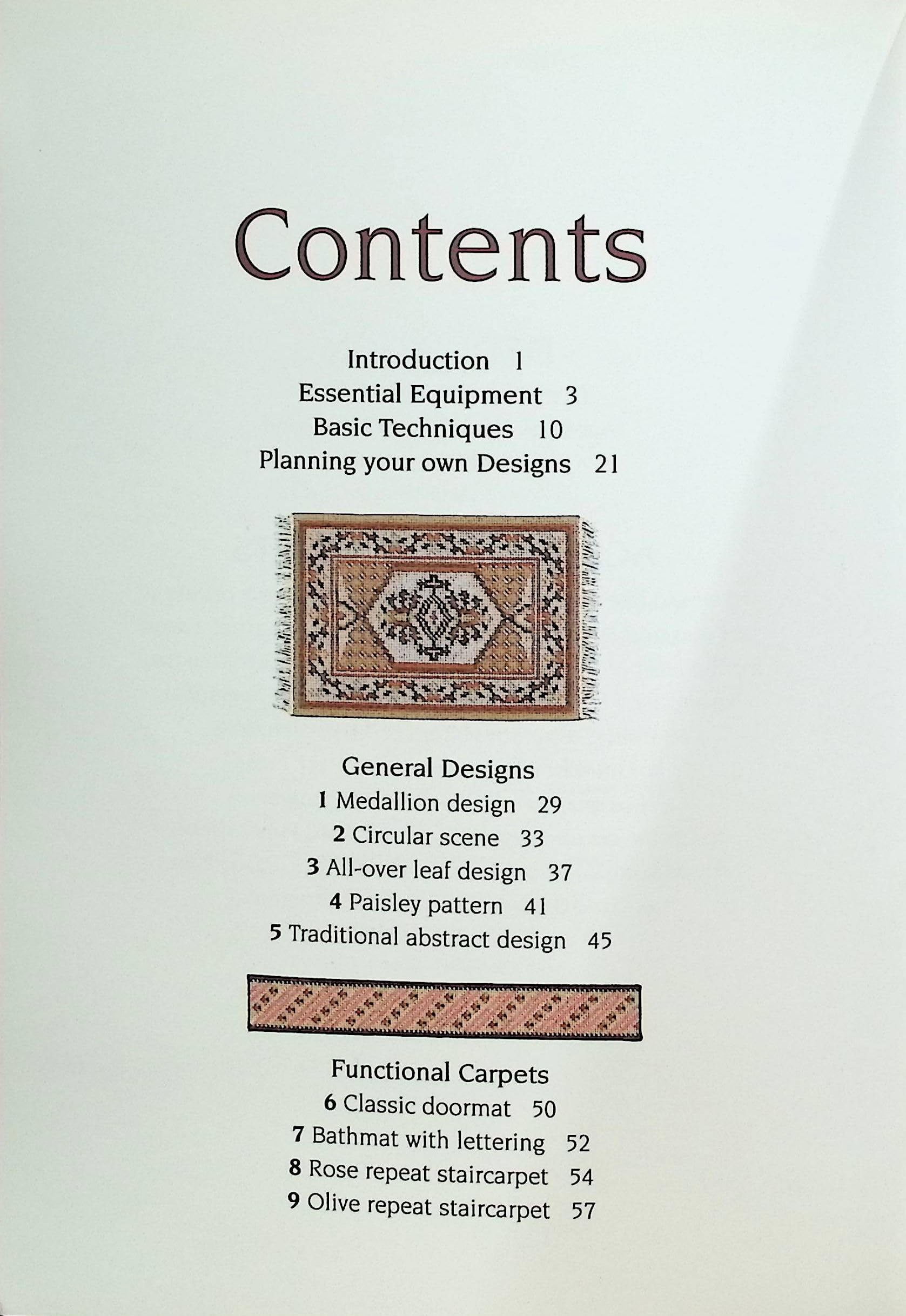 Miniature Needlepoint Carpets used book depot