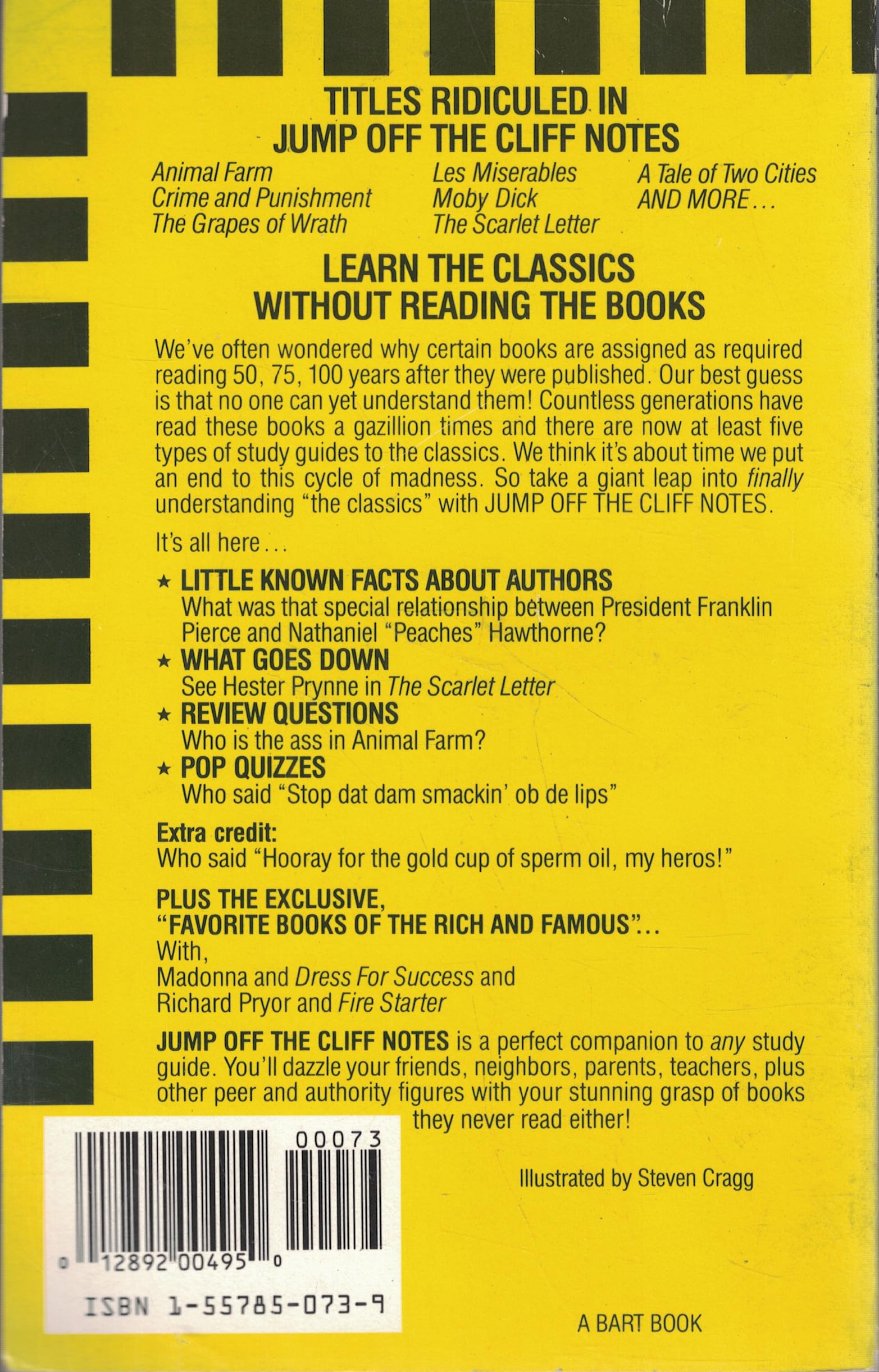 Jump Off the Cliff Notes: A Parody used book depot