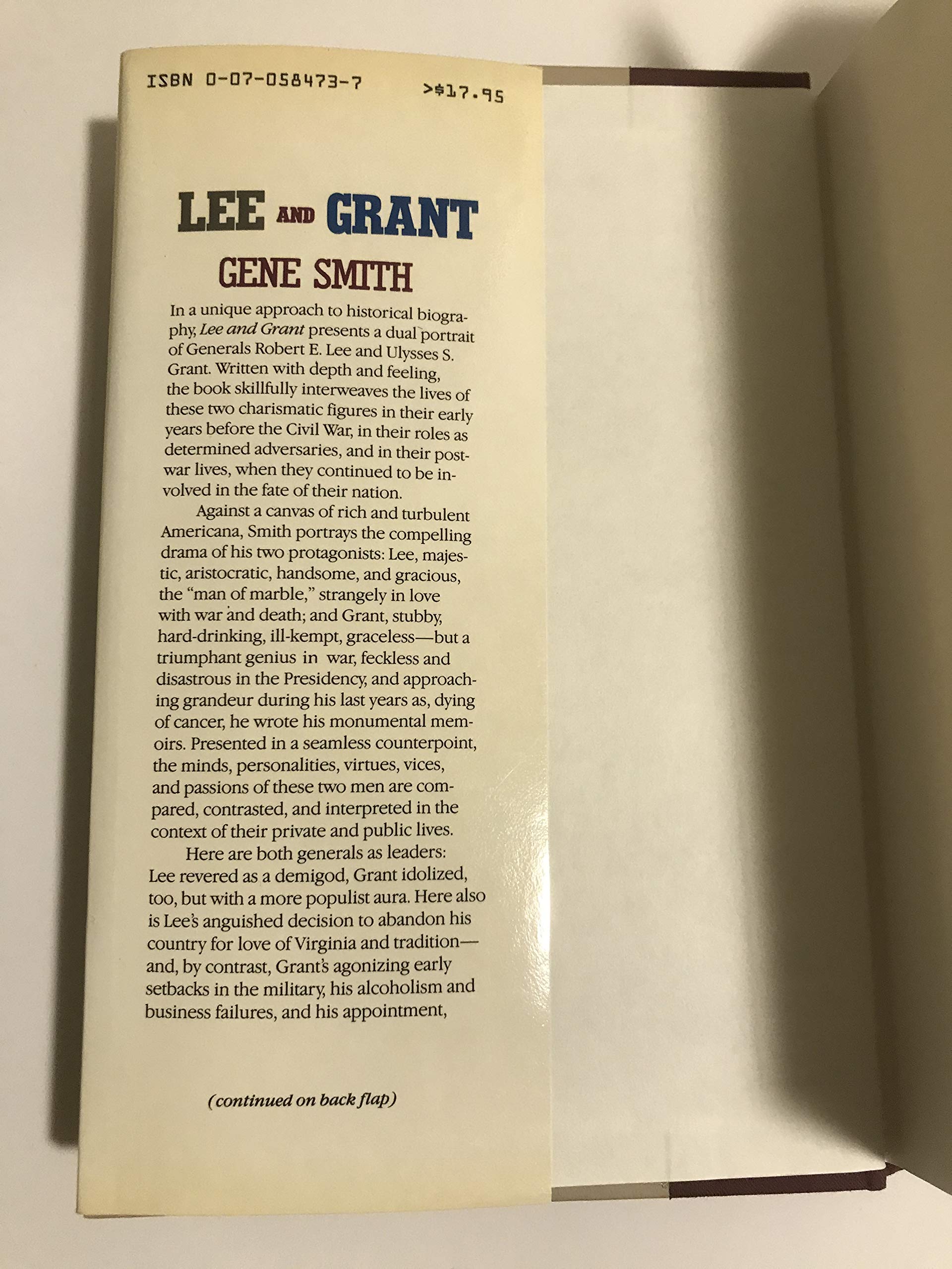 Lee and Grant: A Dual Biography used book depot