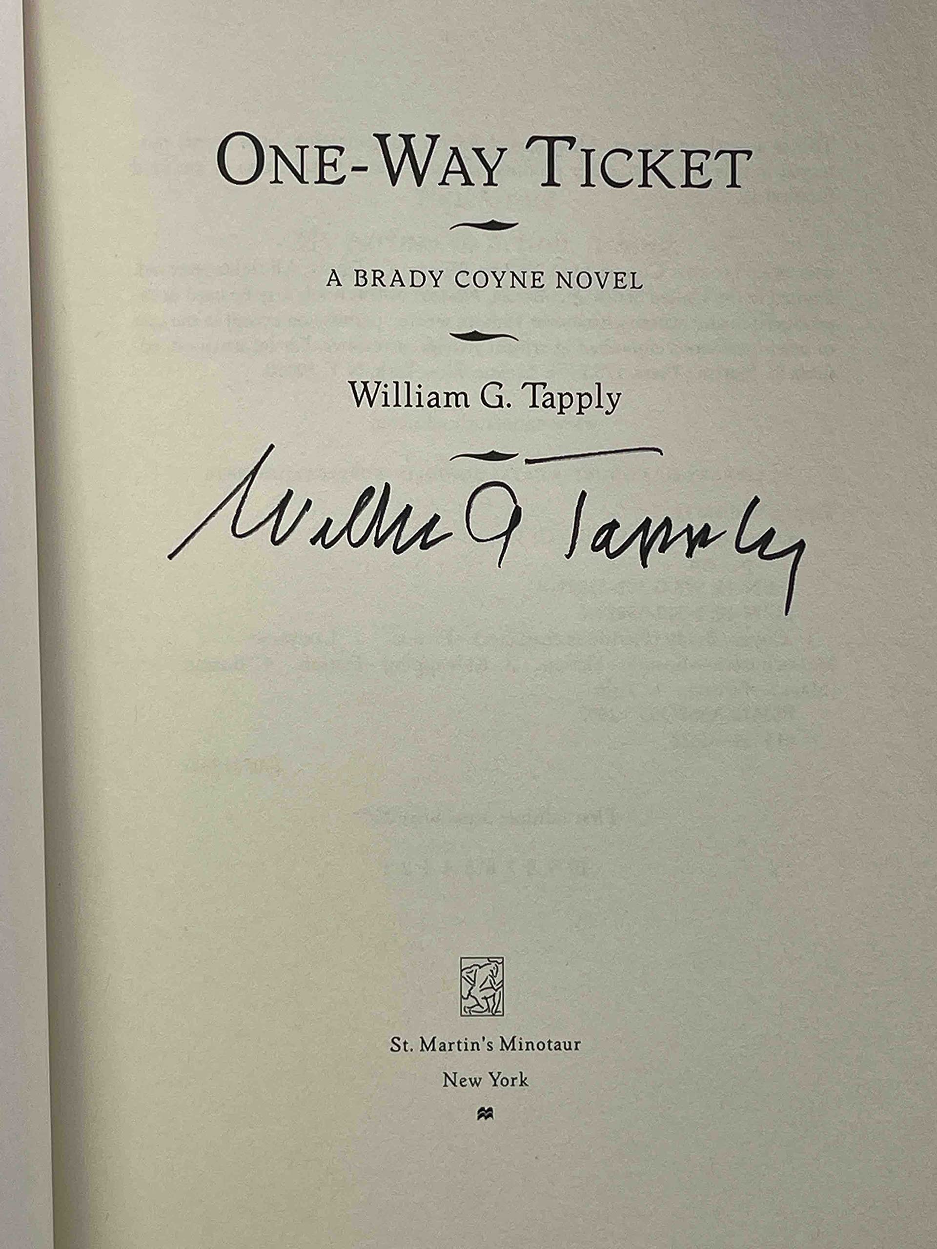 One-Way Ticket: A Brady Coyne Novel used book depot