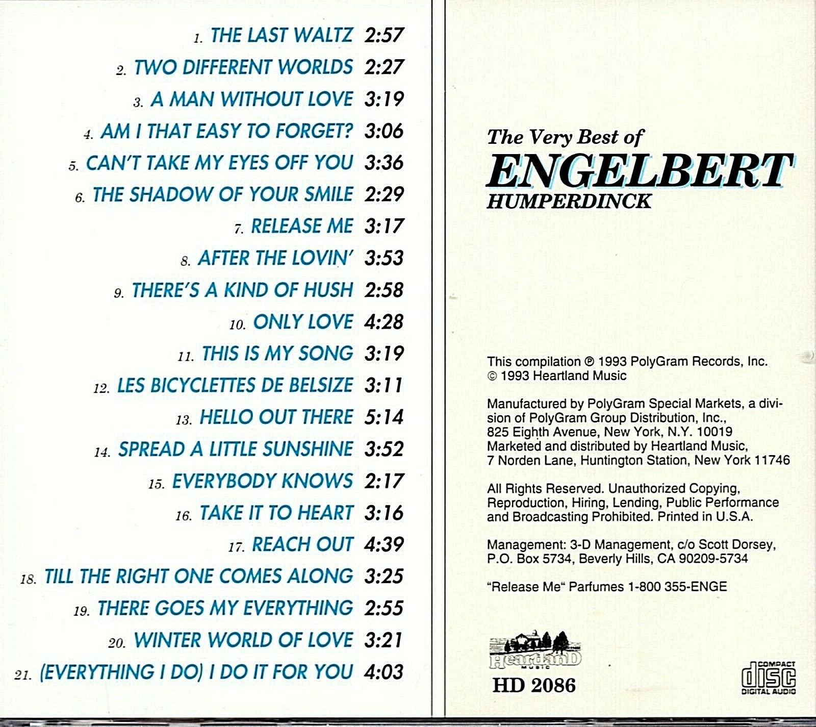 The Very Best Of Engelbert Humperdinck used book depot