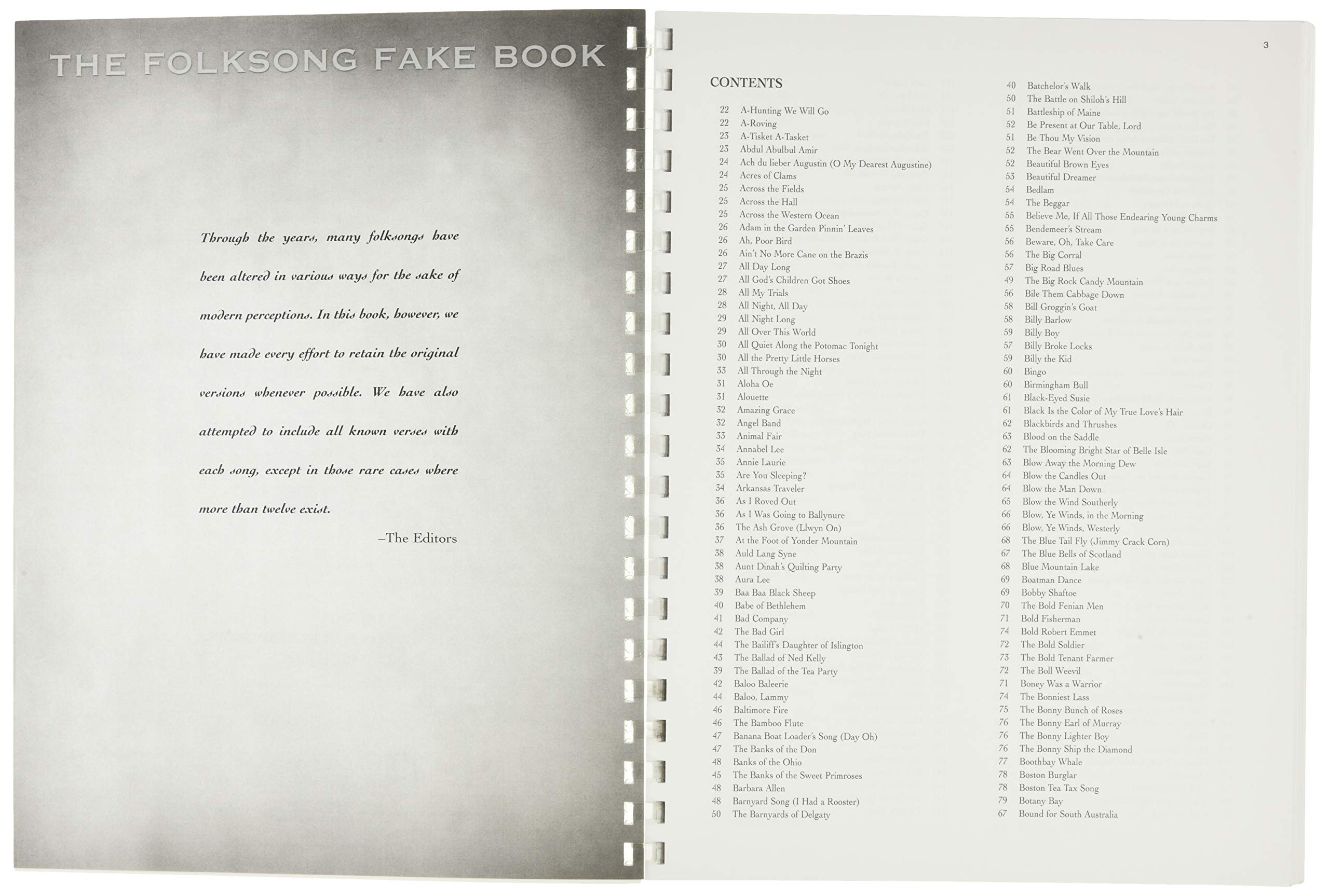 The Folksong Fake Book: (Fake Books) used book depot