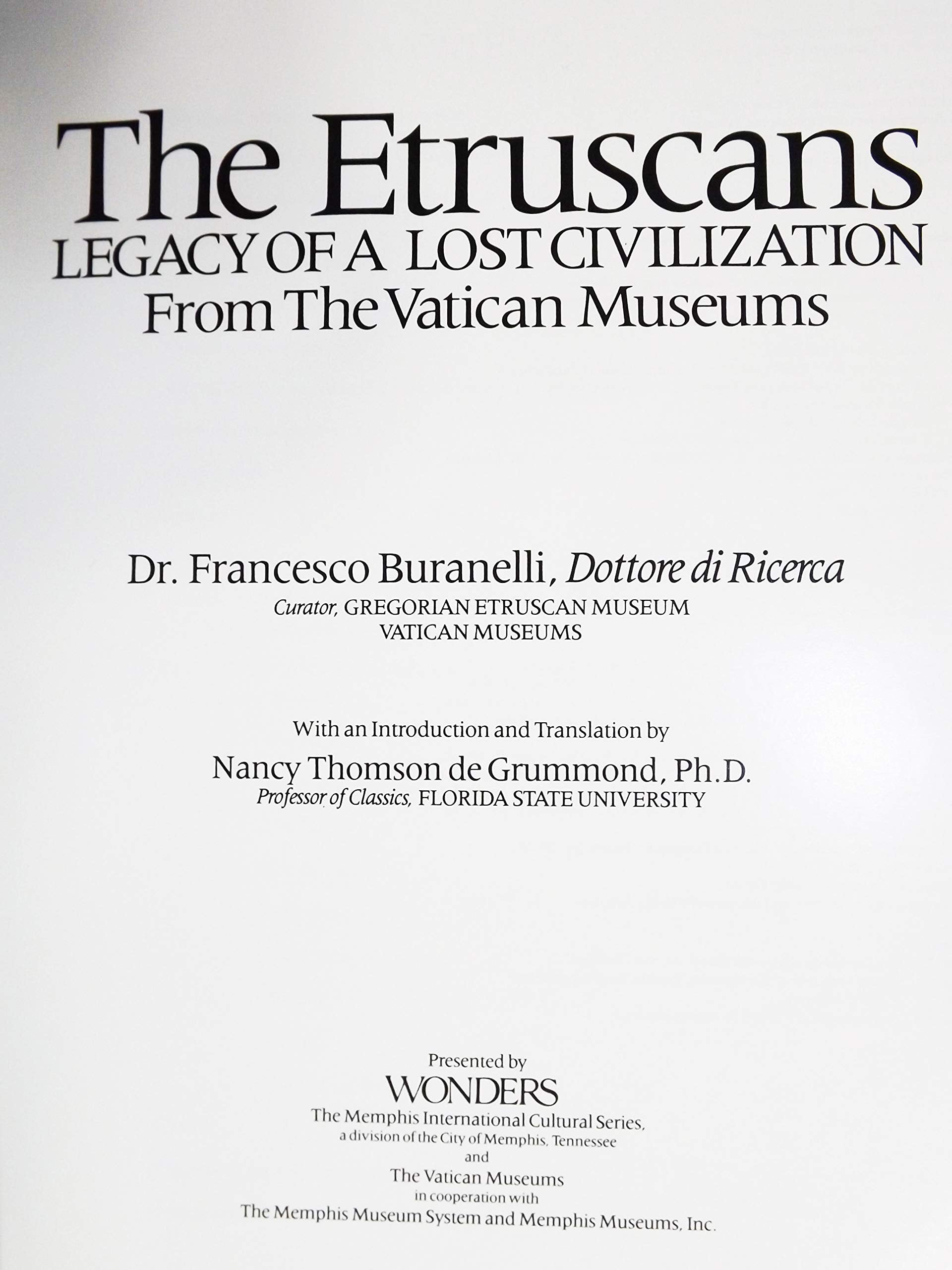 The Etruscans: Legacy of a lost civilization from the Vatican Museums