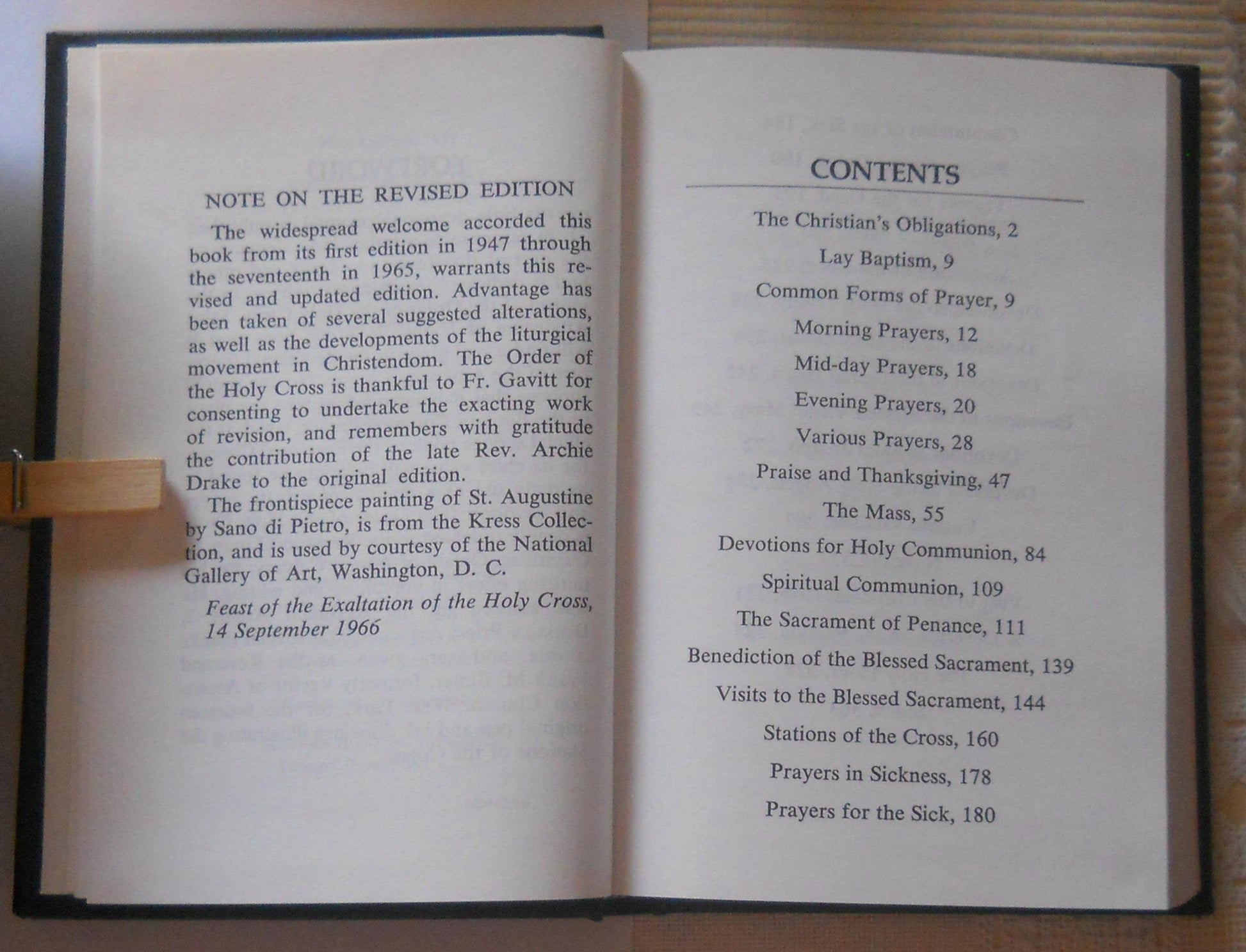 Saint Augustine's Prayer Book: A Book of Devotion for Members of the Episcopal Church used book depot