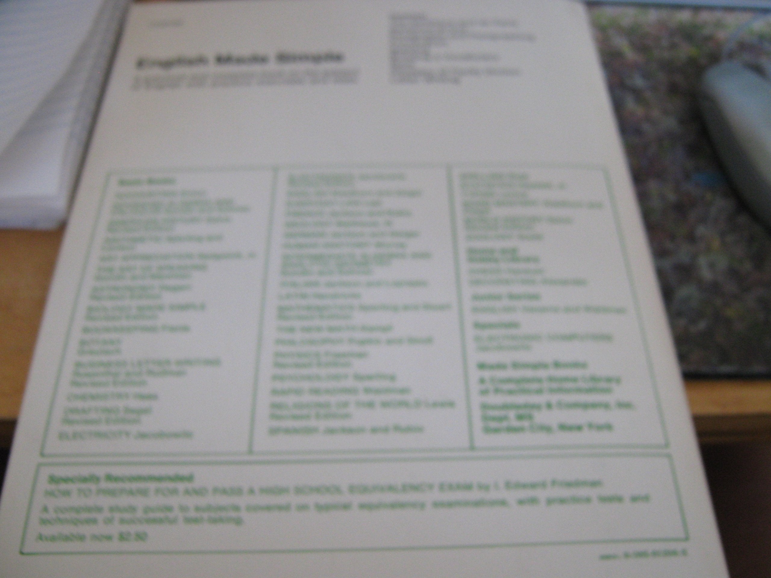 English Made Simple used book depot