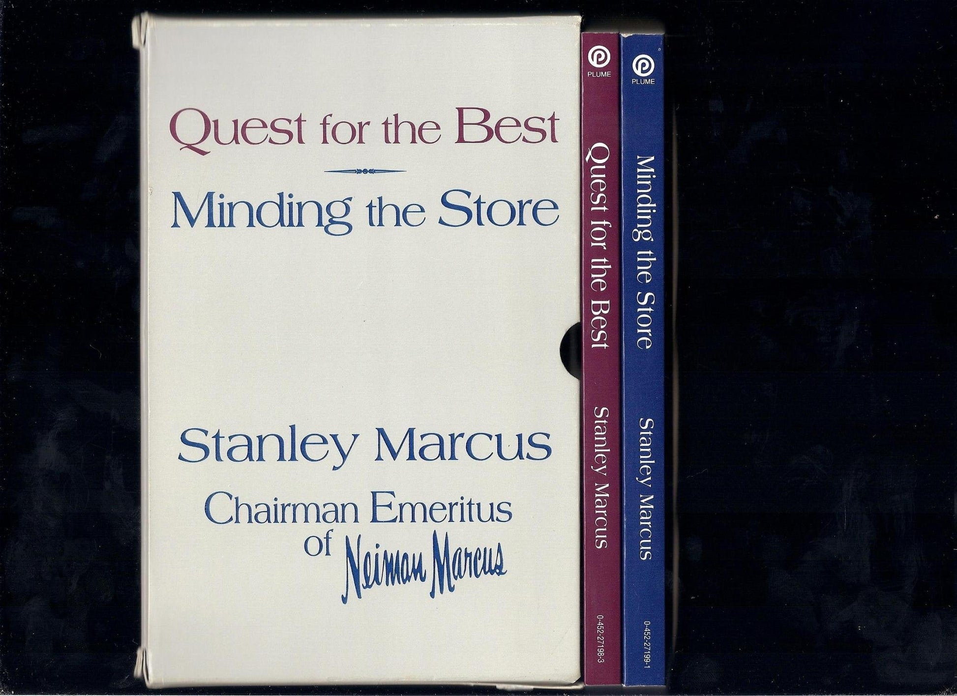 QUEST FOR THE BEST & MINDING THE STORE (2 volumes) used book depot