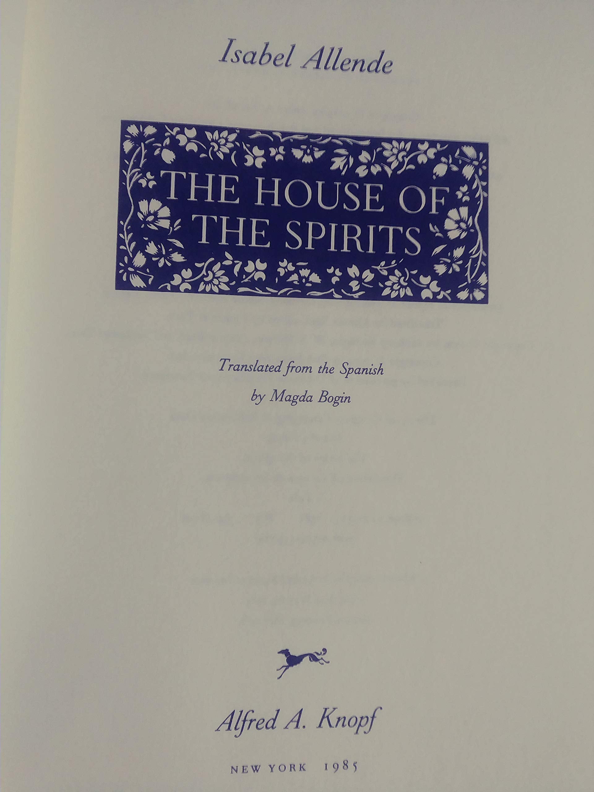 The House of the Spirits used book depot