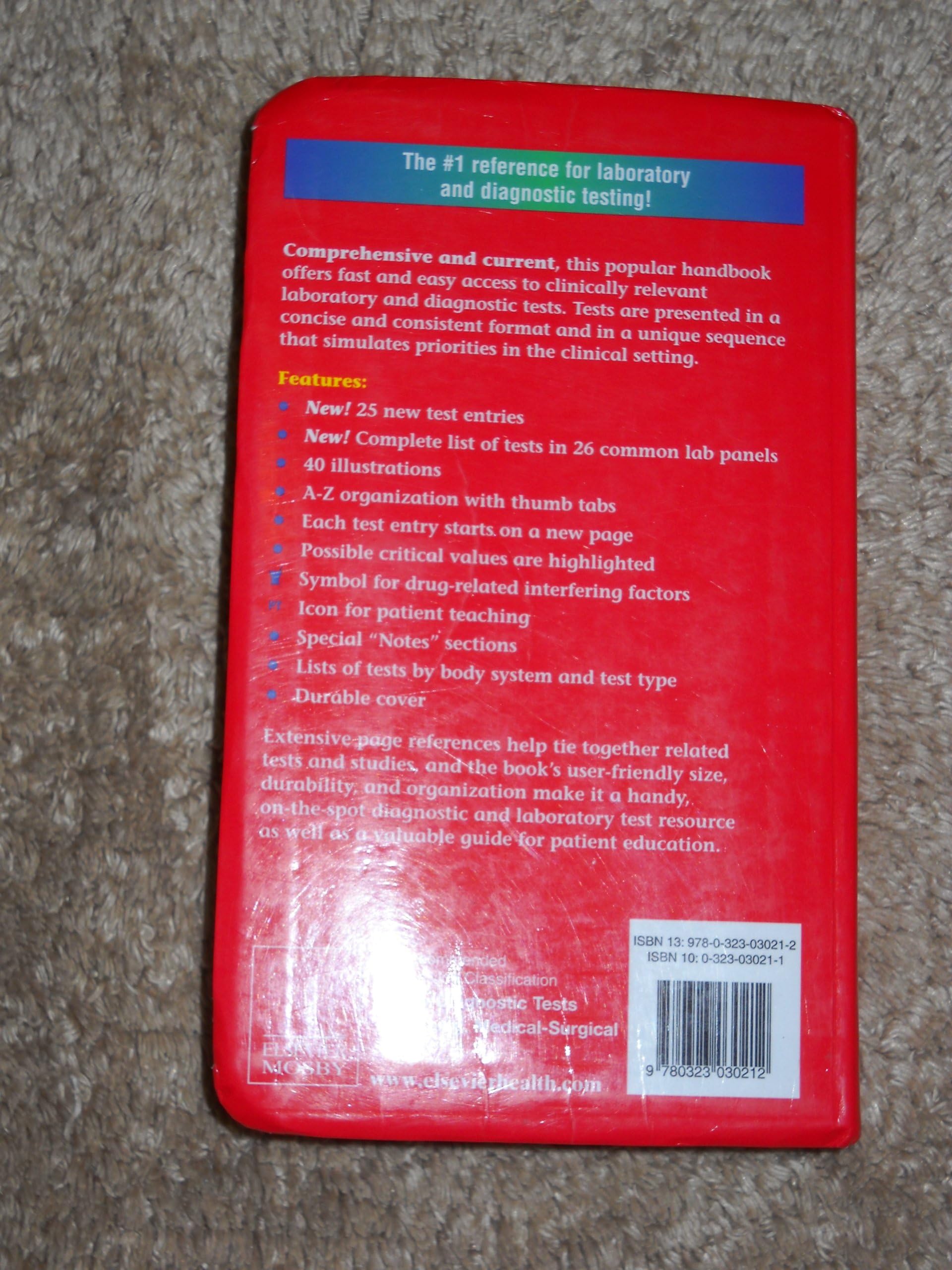 Mosby's Diagnostic and Laboratory Test Reference (7th Edition) used book depot