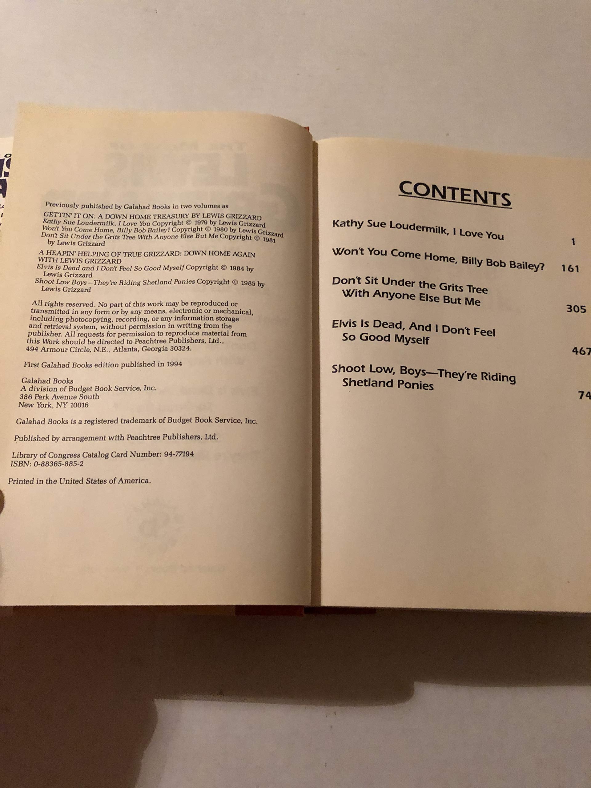 The Most of Lewis Grizzard/Five Title Complete in One Volume used book depot