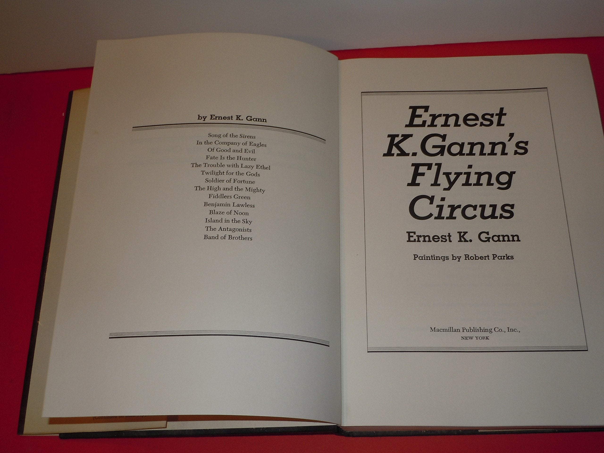 ERNEST K. GANN'S FLYING CIRCUS used book depot