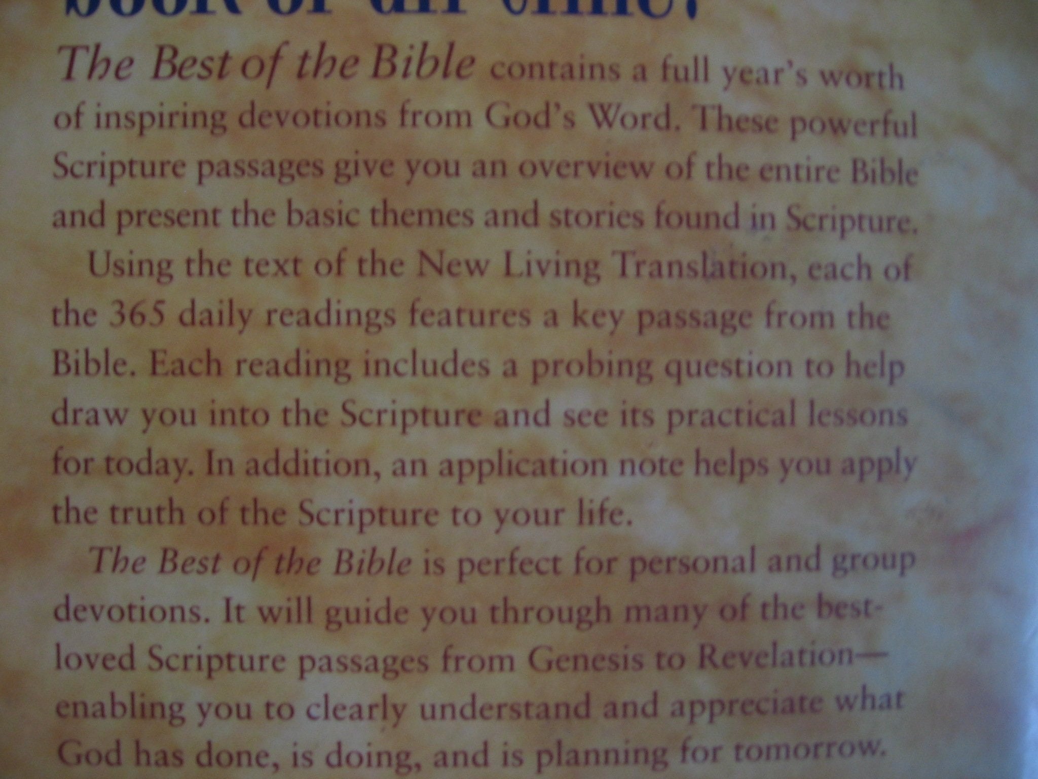 The Best of the Bible used book depot