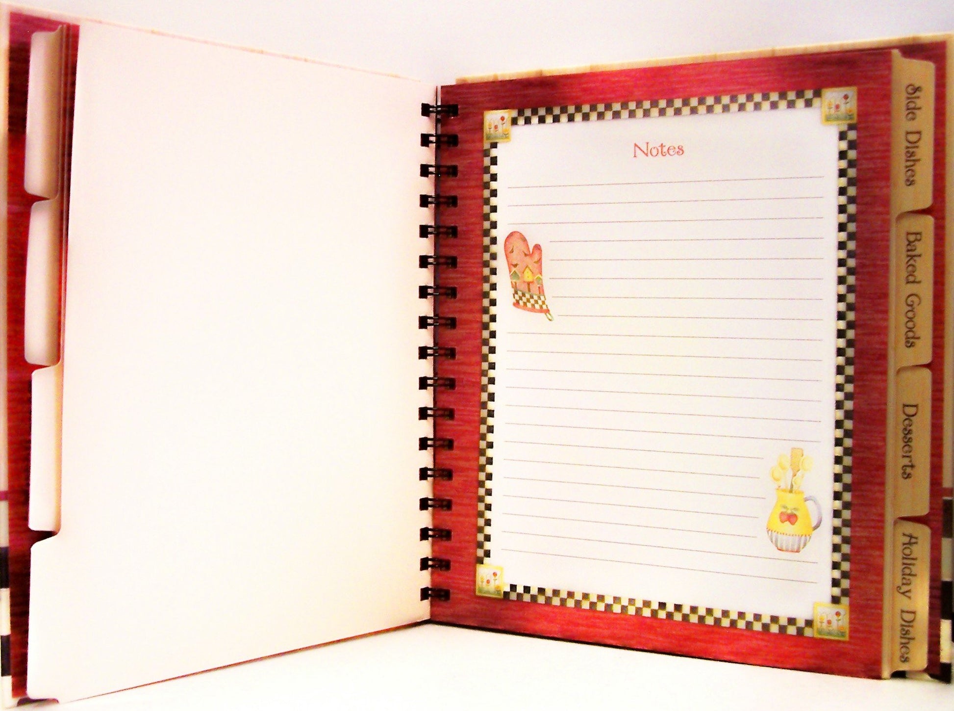 Debbie Mumm, Our Family: Traditions from the Kitchen: Recipe Keeper interior with guided recipe pages and tab dividers.