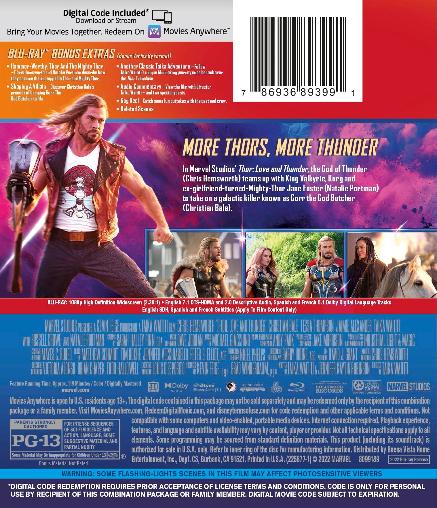 Thor: Love And Thunder [Blu-ray] used book depot