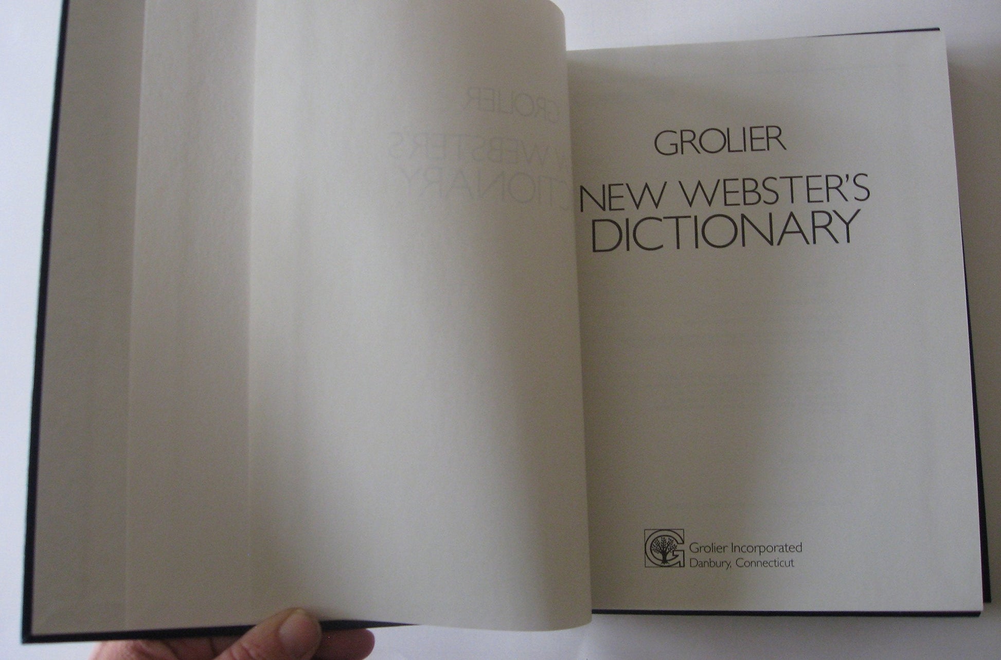 Grolier New Webster's Dictionary -- 1992 -- 2 Volume Set used book depot