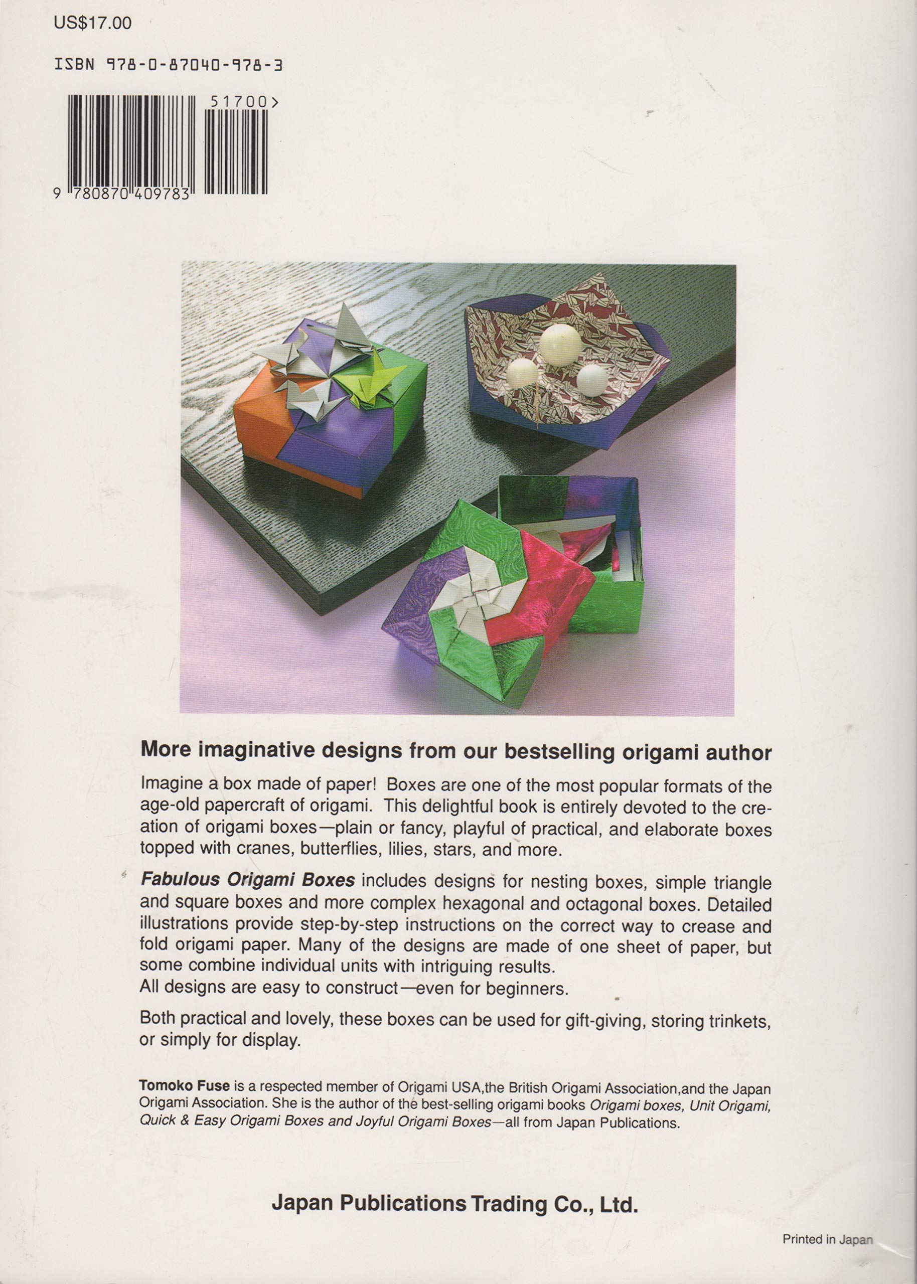 Fabulous Origami Boxes used book depot