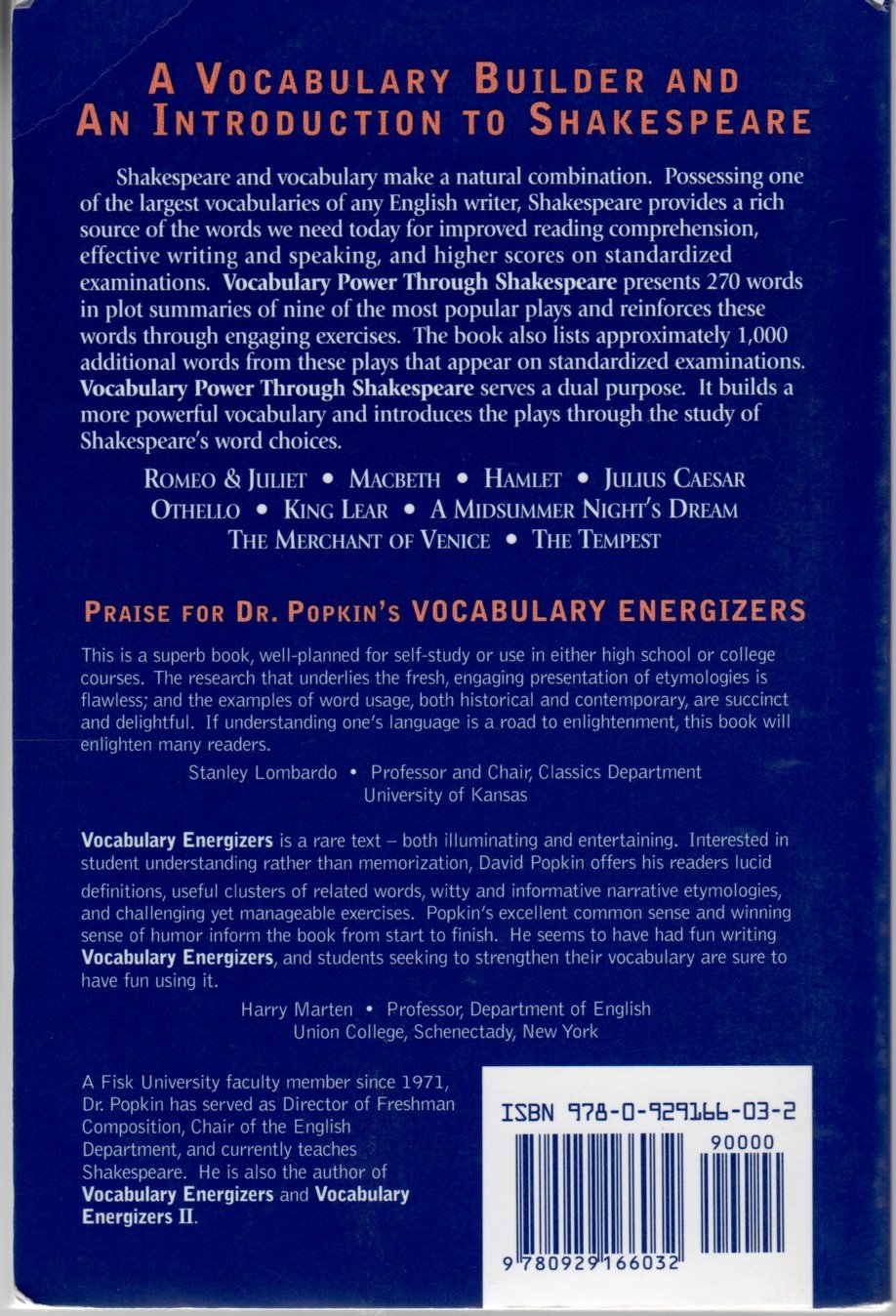 Vocabulary Power Through Shakespeare used book depot