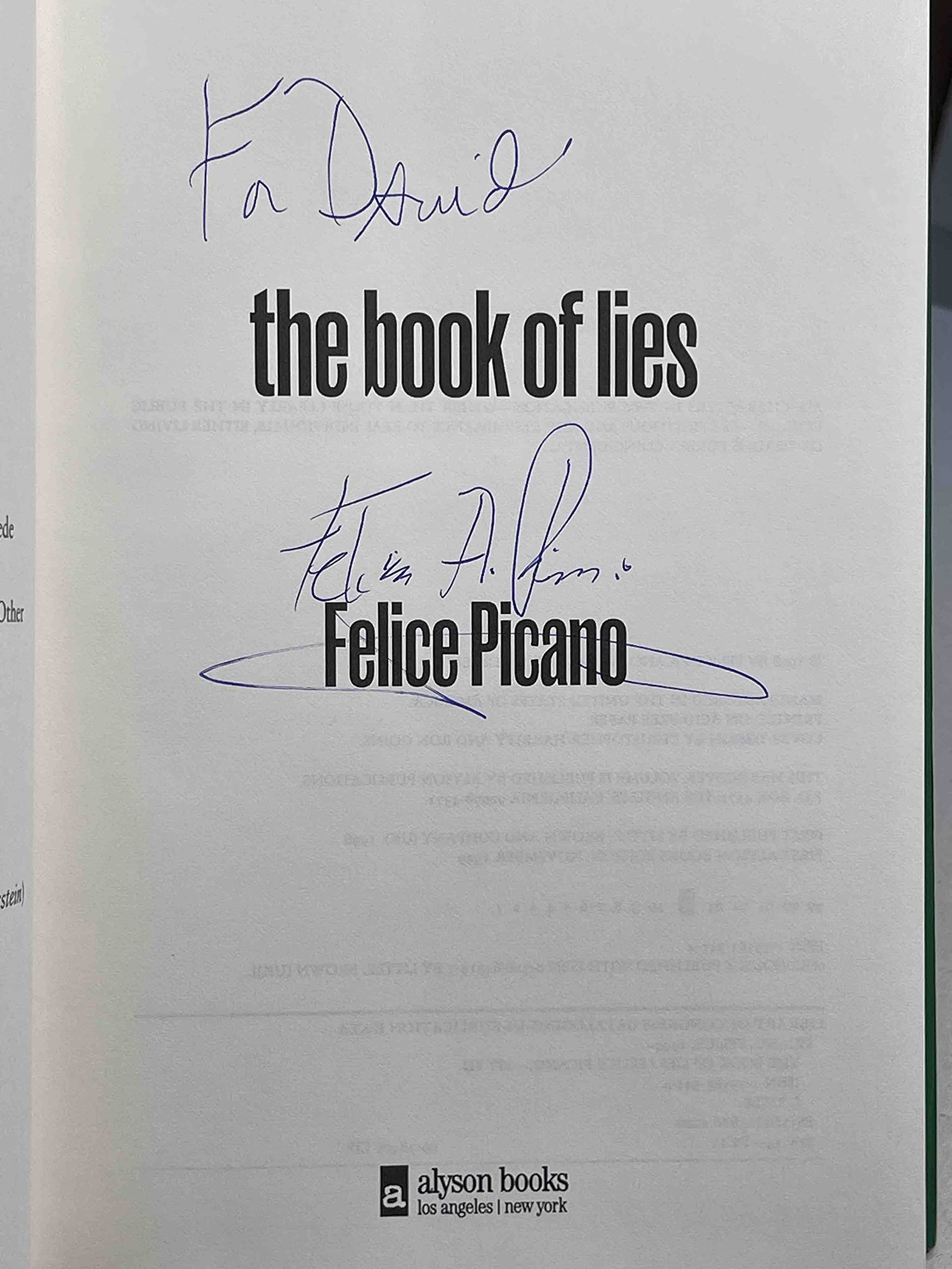 The Book of Lies: A Novel used book depot