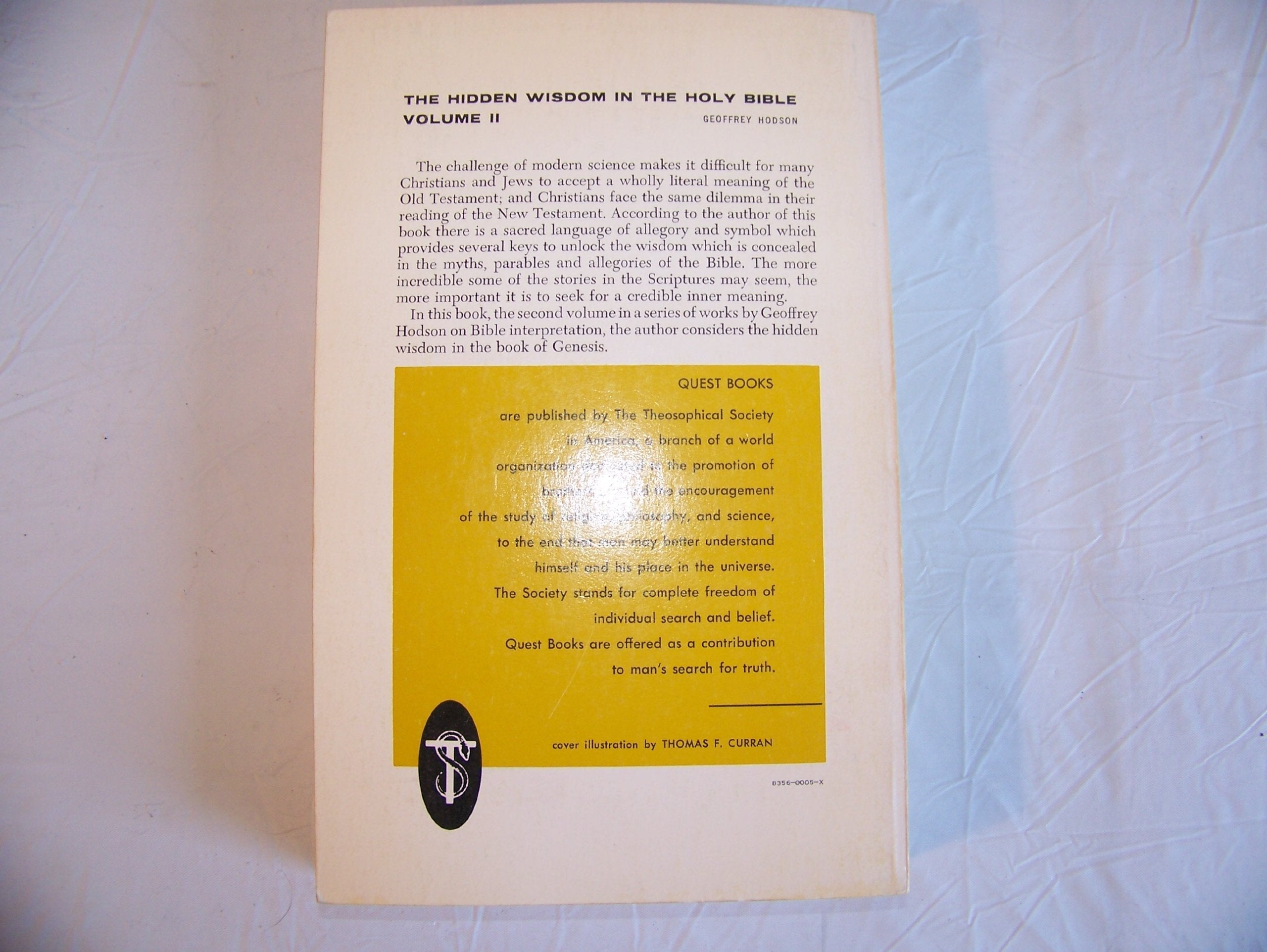 The Hidden Wisdom in the Holy Bible Volume II (v. 2) by Geoffrey Hodson (1974-03-03) used book depot